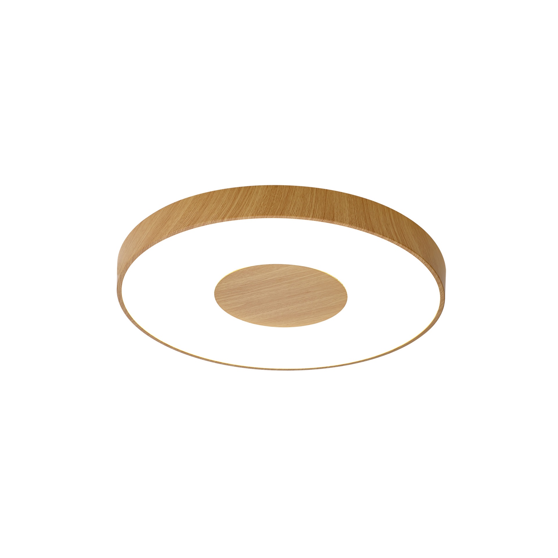 COIN * PLAFONNIER LED ROND 56W - 2700-5000K - AVEC TÉLÉCOMMANDE - BOIS