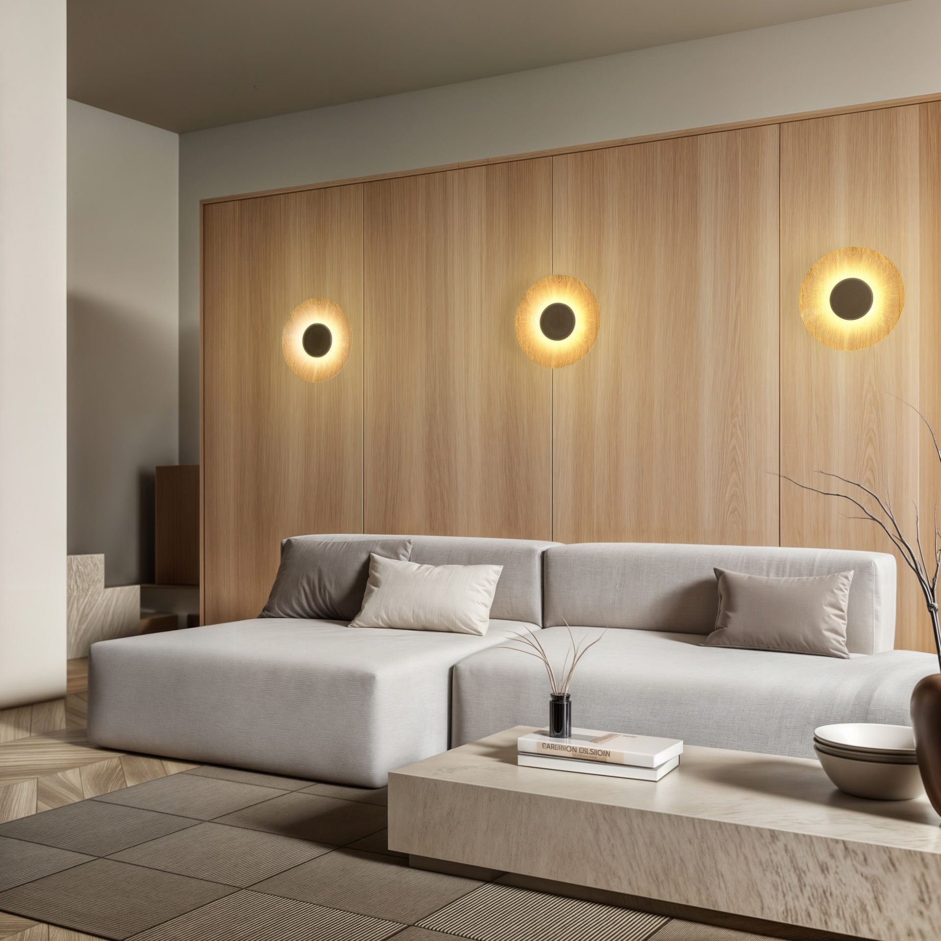 ORION * LED WALL LAMP 20W 3000K BLACK/ WOOD