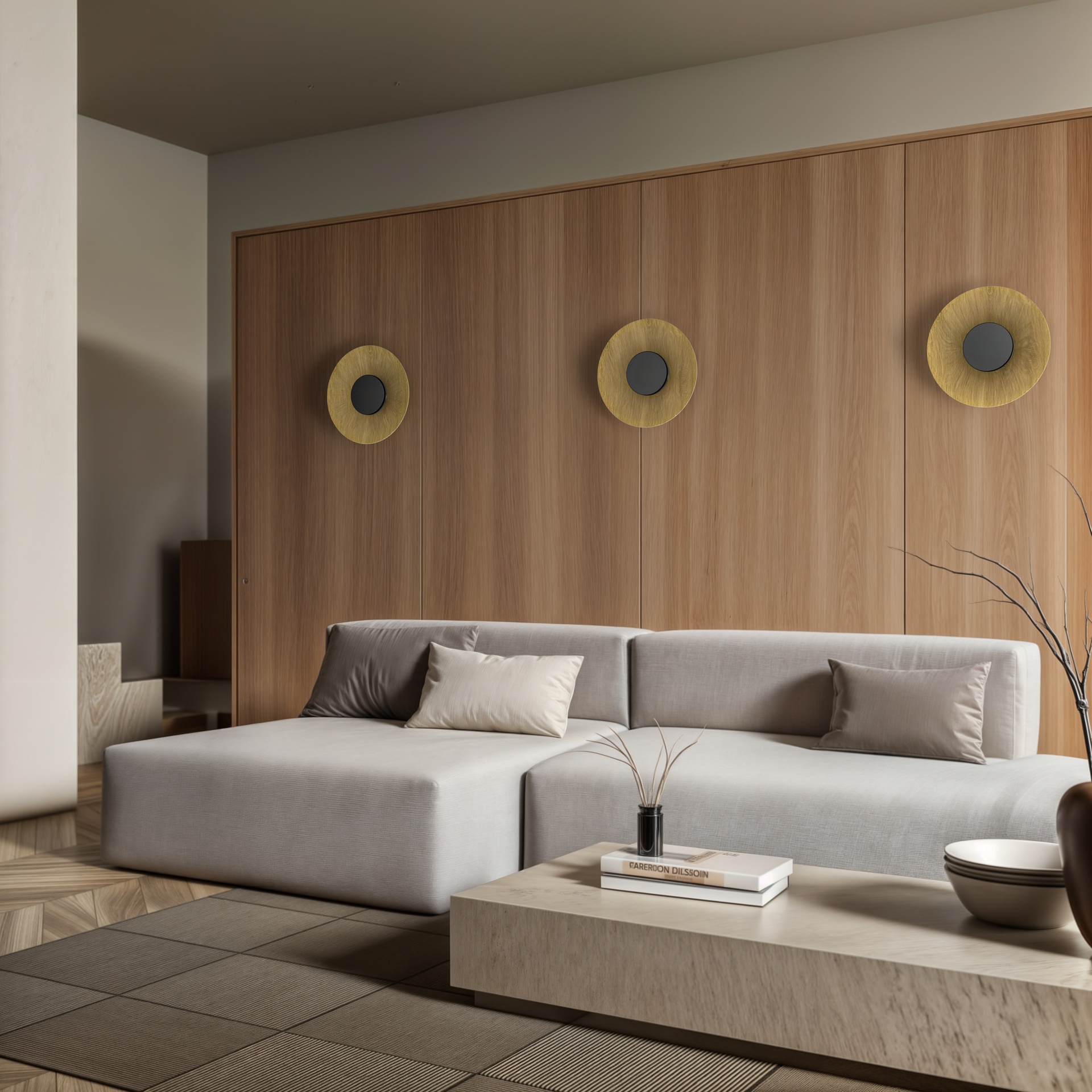 ORION * LED WALL LAMP 20W 3000K BLACK/ WOOD