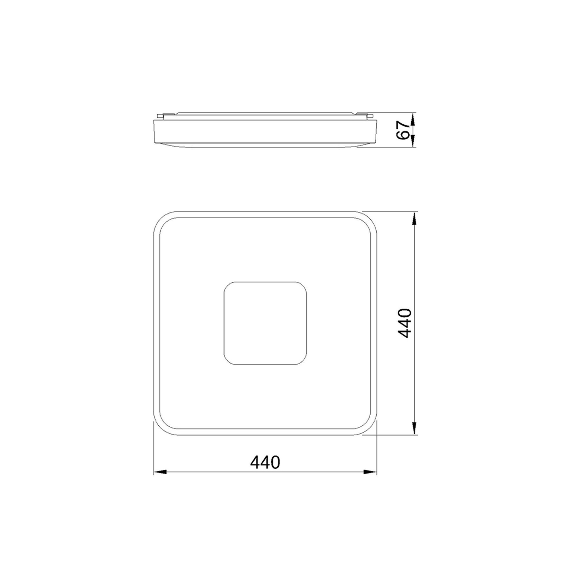 ***DES*** COIN * PLAFONIERA QUADRATO LED 80W - 2700-5000K - CON TELECOMANDO - BIANCO