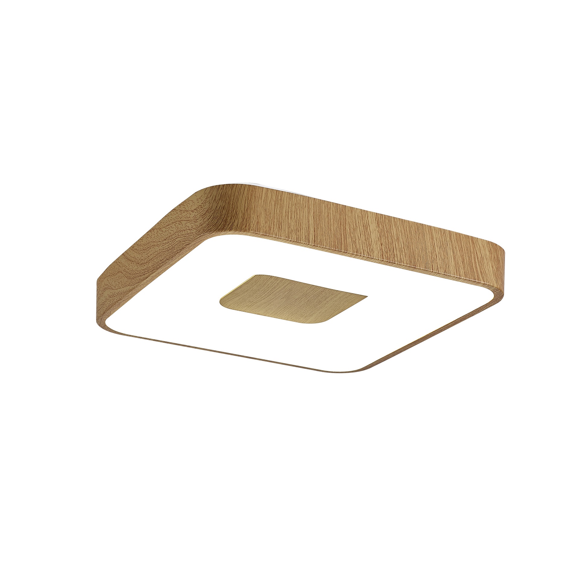 ***DES*** COIN * PLAFONIERA QUADRATO LED 56W - 2700-5000K - CON TELECOMANDO - LEGNO