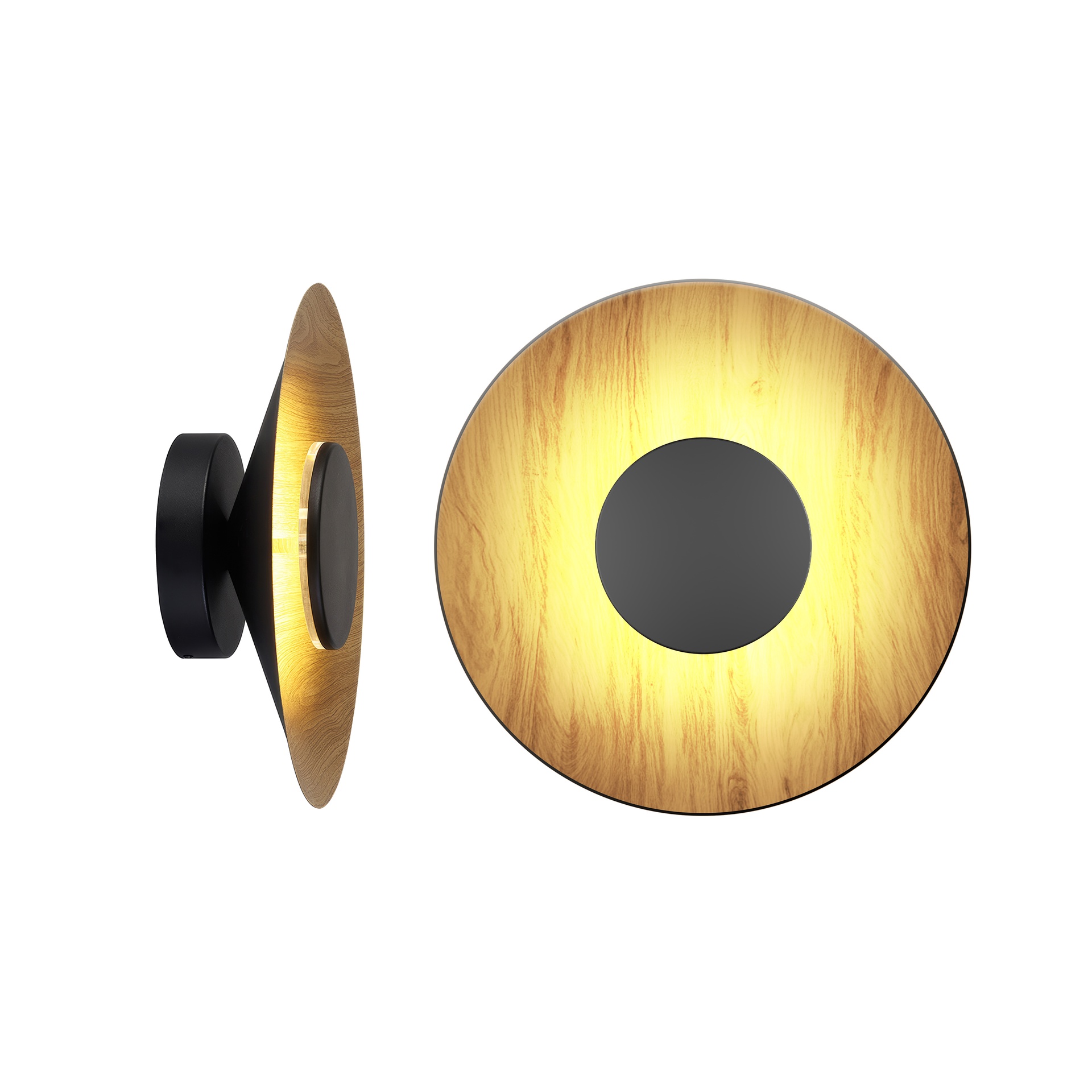 ORION * LED WALL LAMP 20W 3000K BLACK/ WOOD