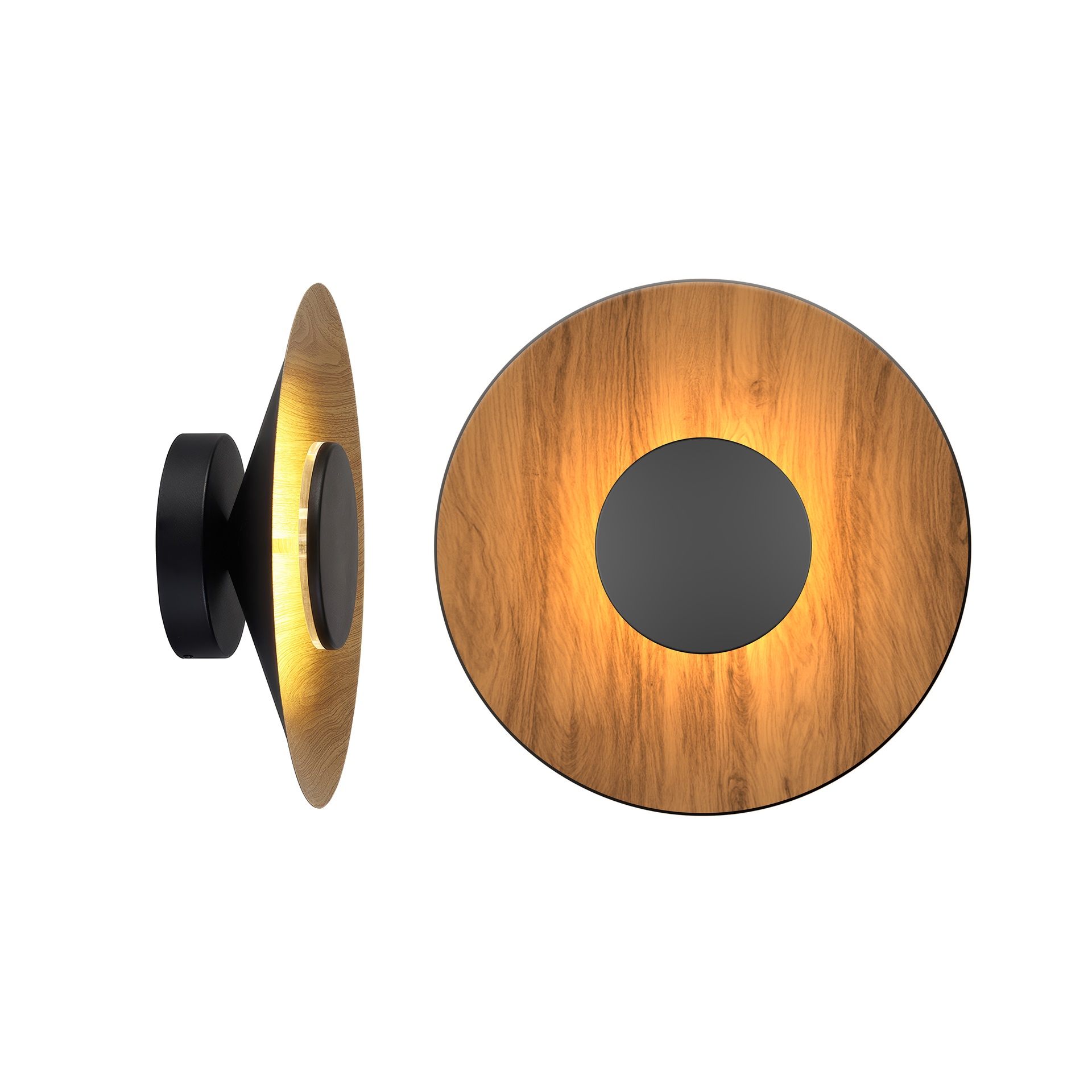ORION * LED WALL LAMP 20W 3000K BLACK/ WOOD