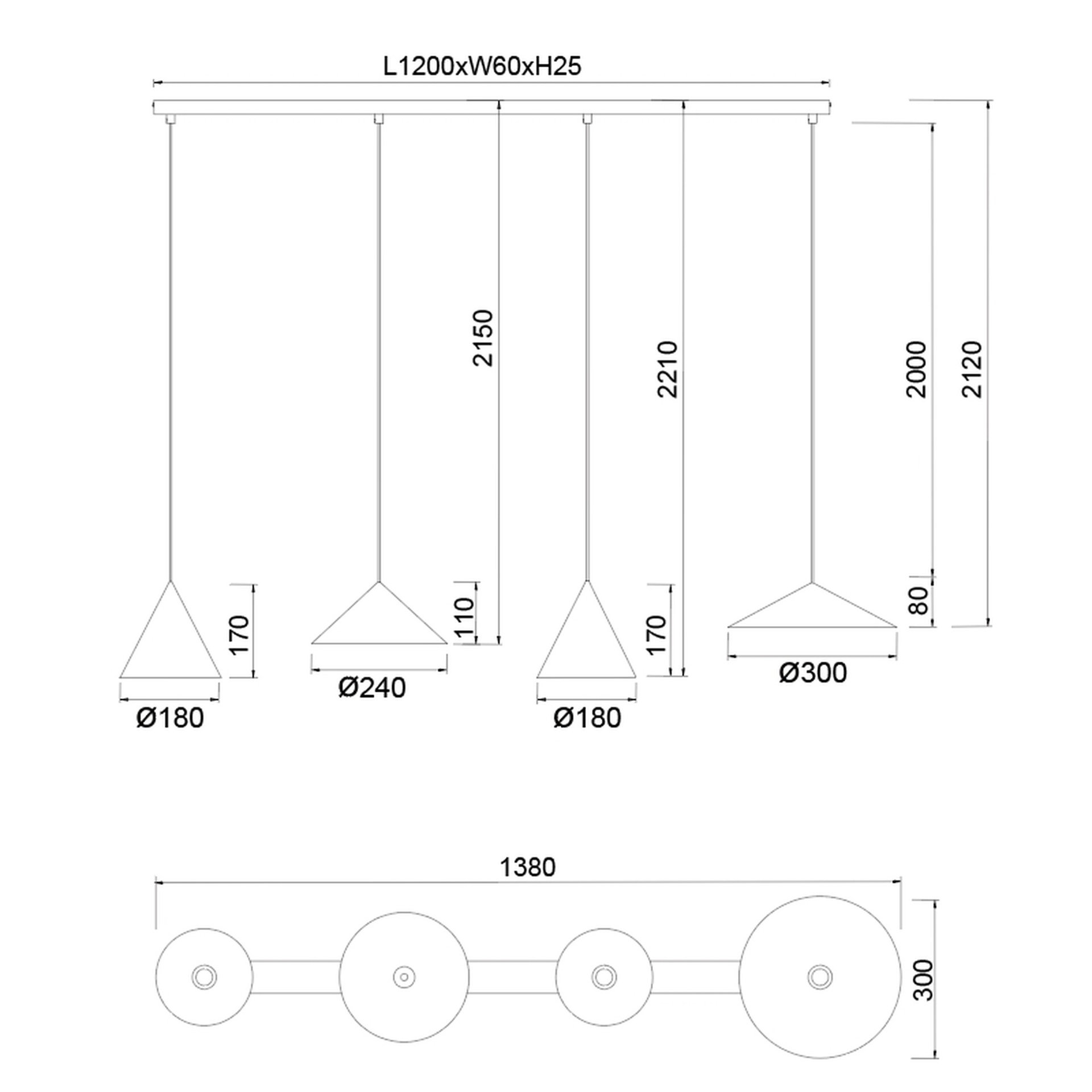 CONO * LED Lamp LINEAL LED - 20W DIMMABLE