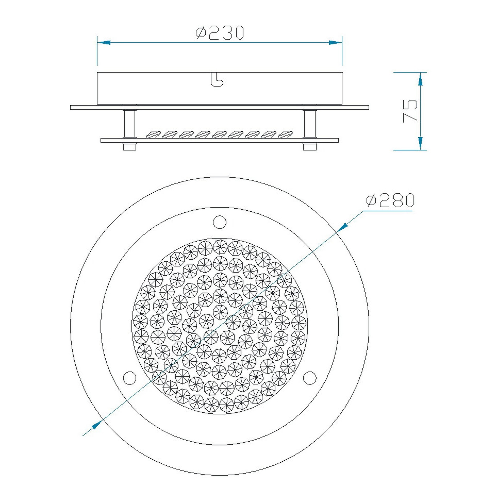 CRYSTAL LED * PLAFONIERA RottoNDO 12W - 28CM - 4000K