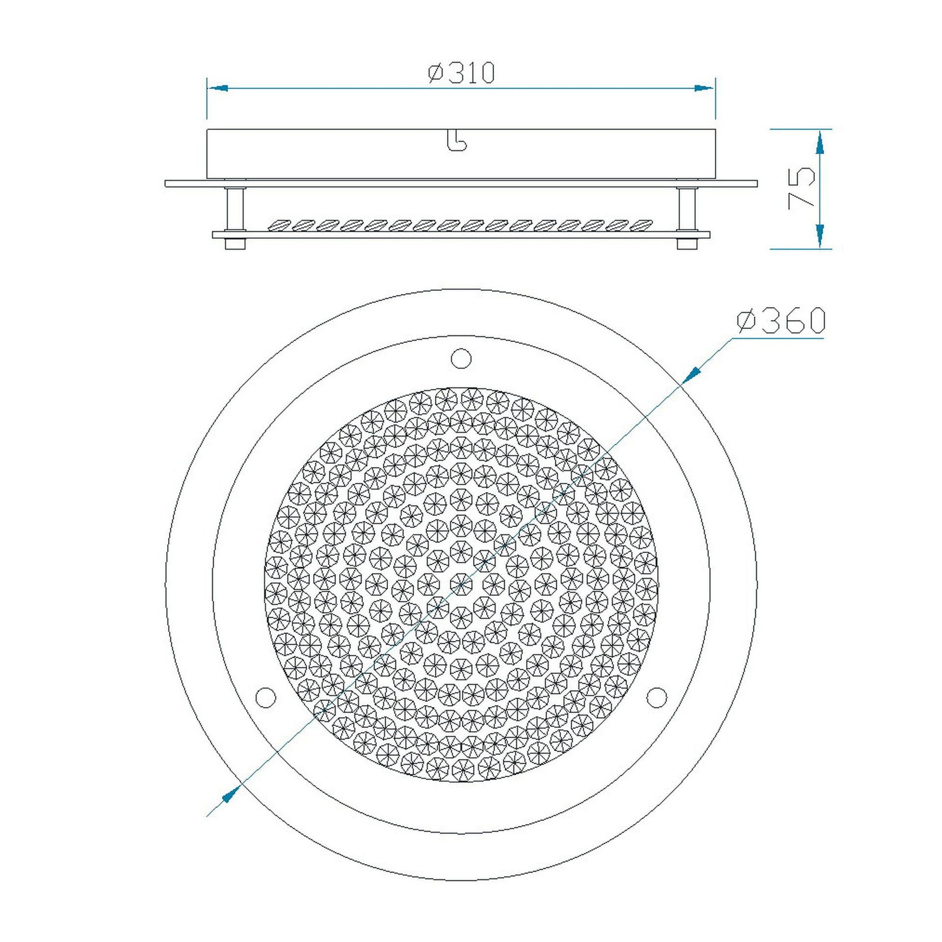 GLASS LED * ROUND CEILING 18W - 36CM - 4000K