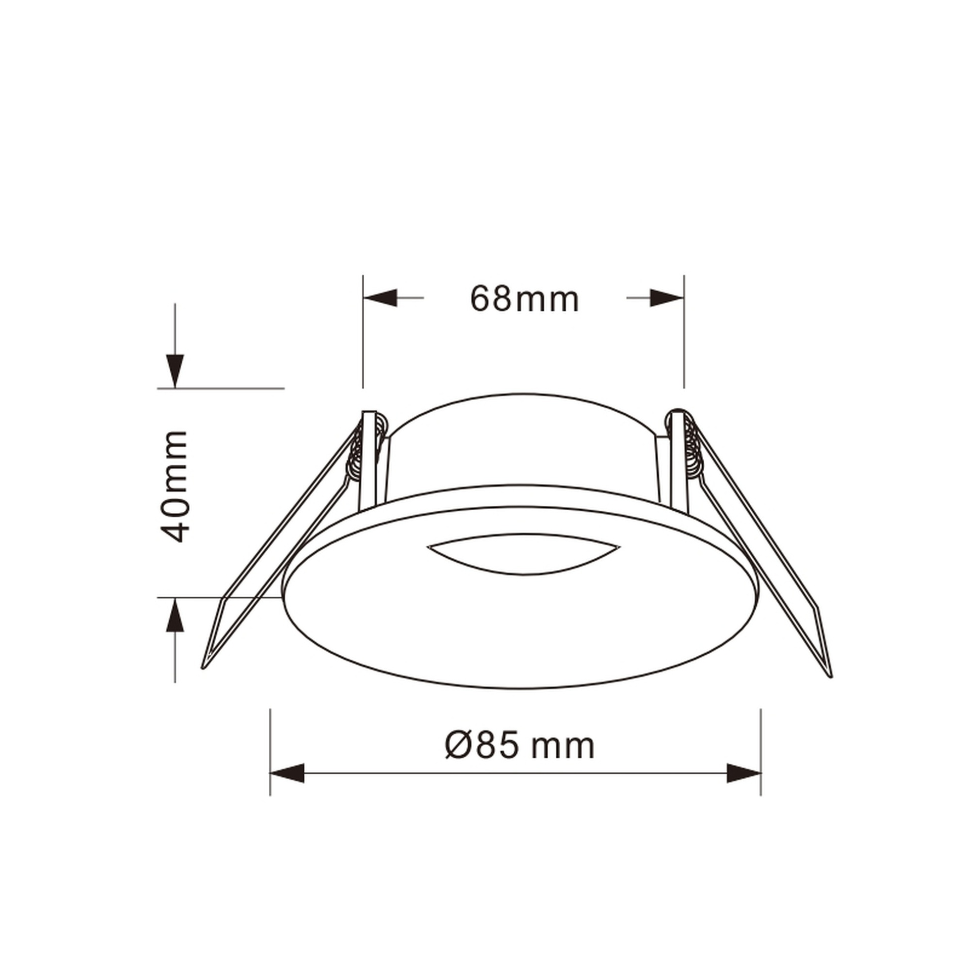 TAVIRA * RECESSED IP GU10 (ROUND)  BLACK