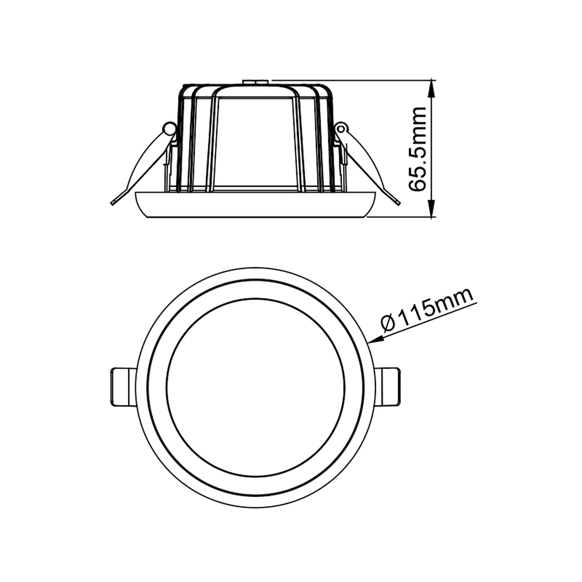 TAMPA * SPOT RECESSED IP65 10W CCT  White