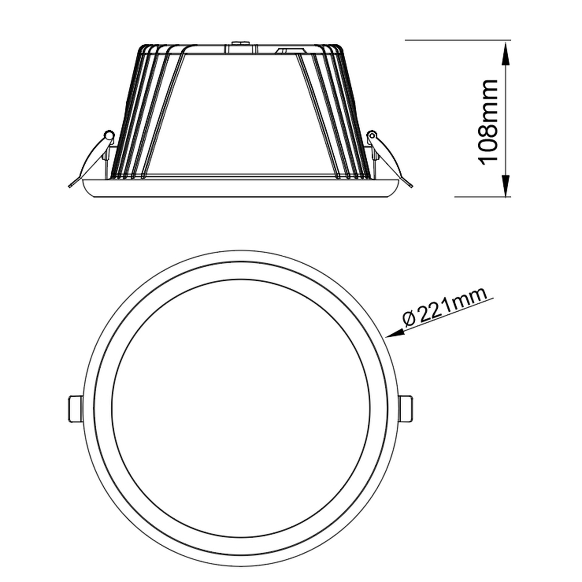 TAMPA * EMPOTRABLE IP65 30W CCT  BLANCO