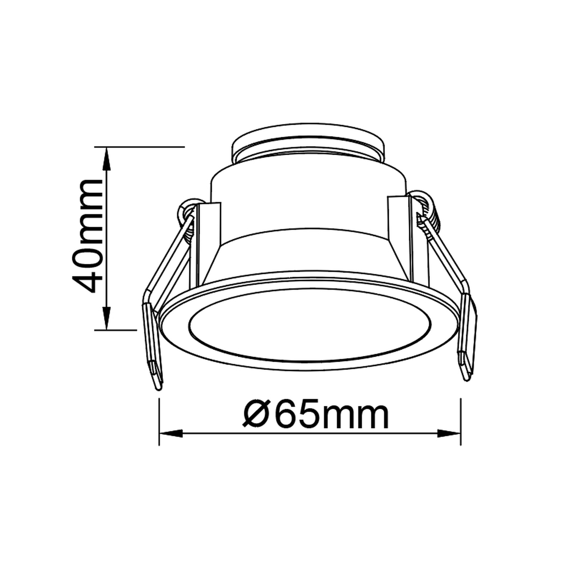 SUNSET * INCASSATO LED 6W Marco Oro