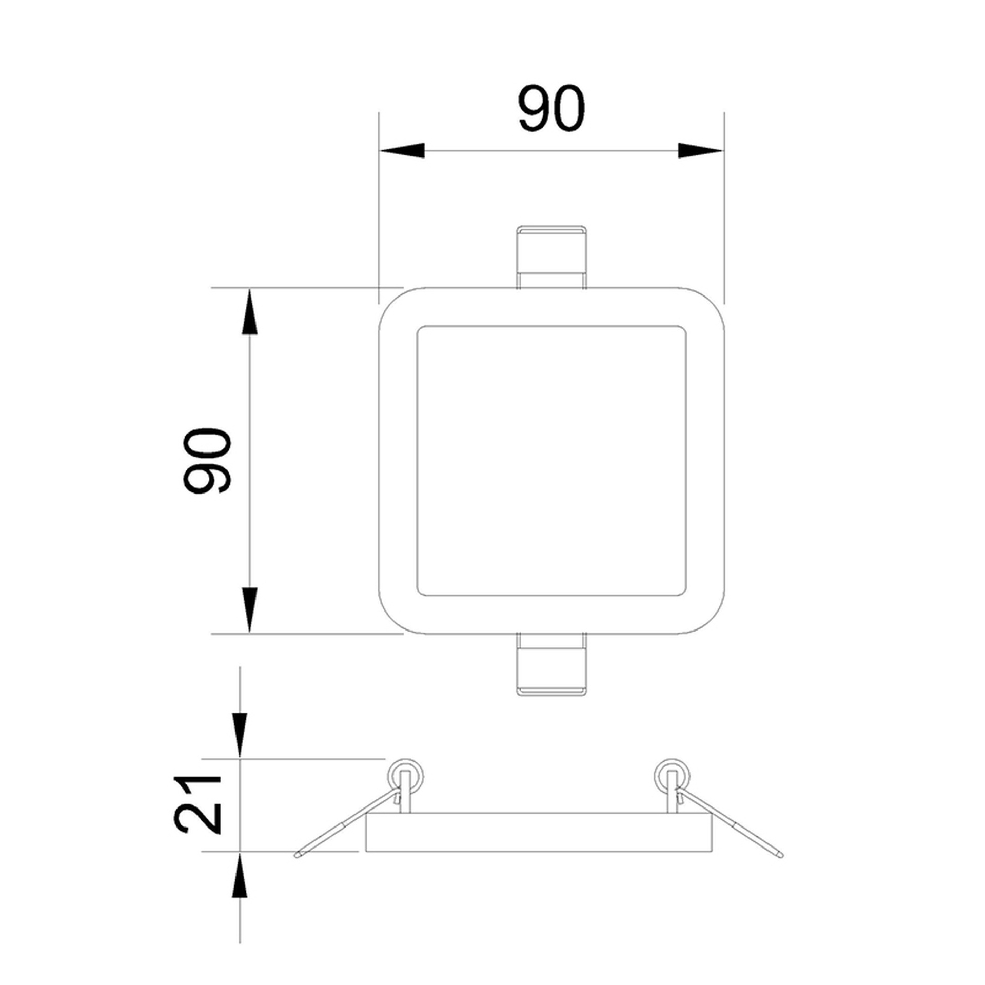 SAONA * DOWNLIGHT LED QUADRATO - 6W - 4000K