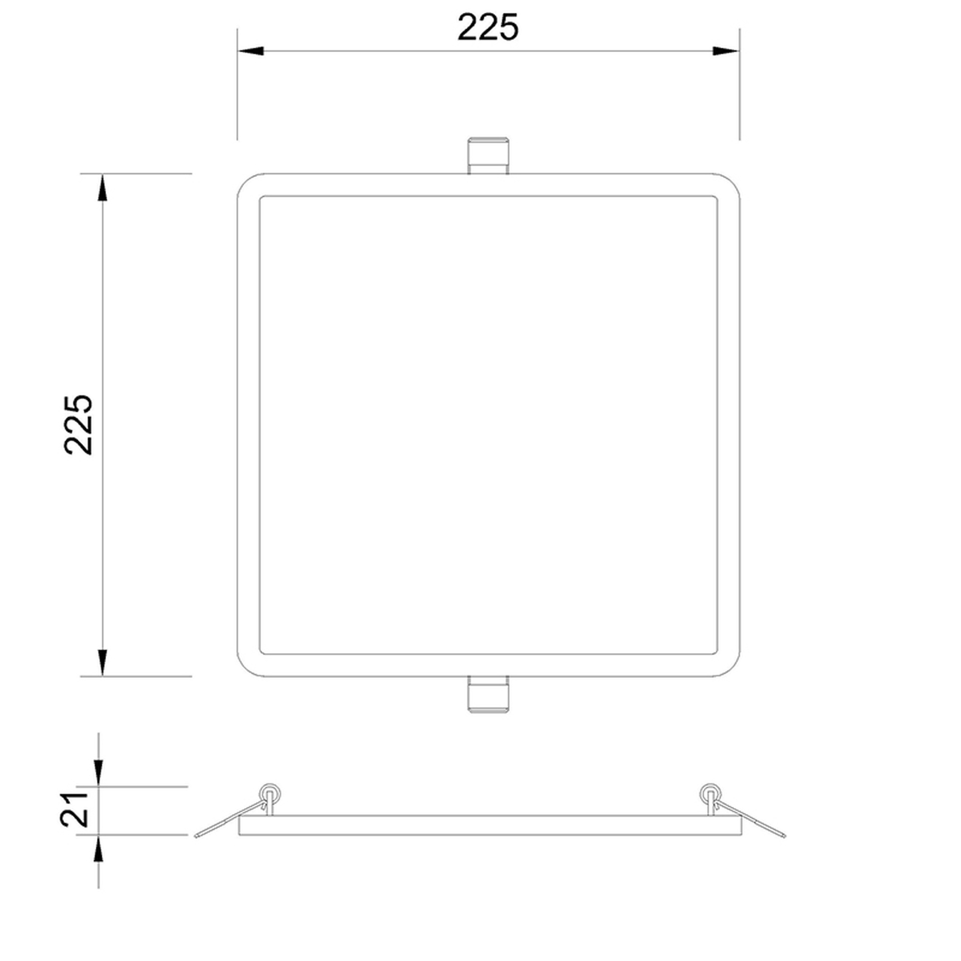 SAONA * DOWNLIGHT LED CARRÉ - 24W - 4000K