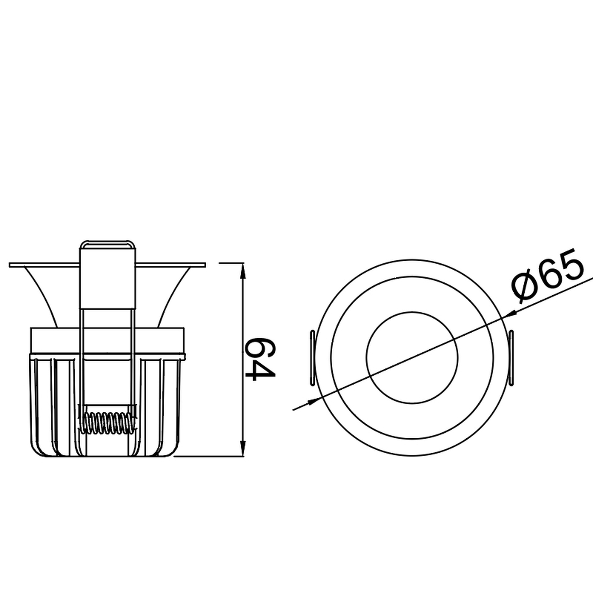 ROMBOK * RECESSED LED CCT BLACK 8W IP65