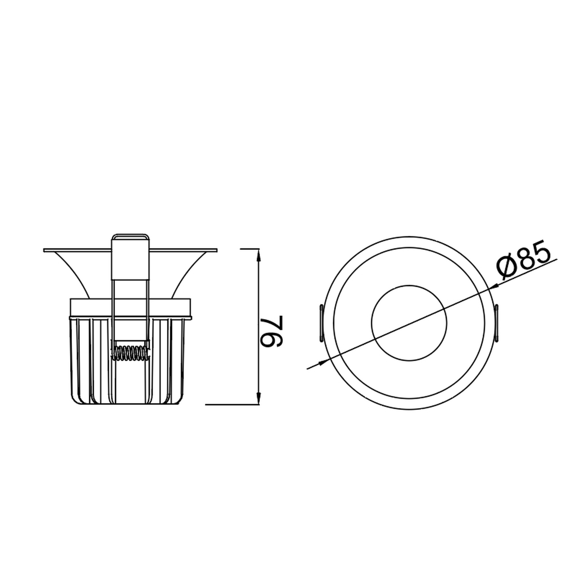ROMBOK * RECESSED LED CCT BLACK 12W IP65