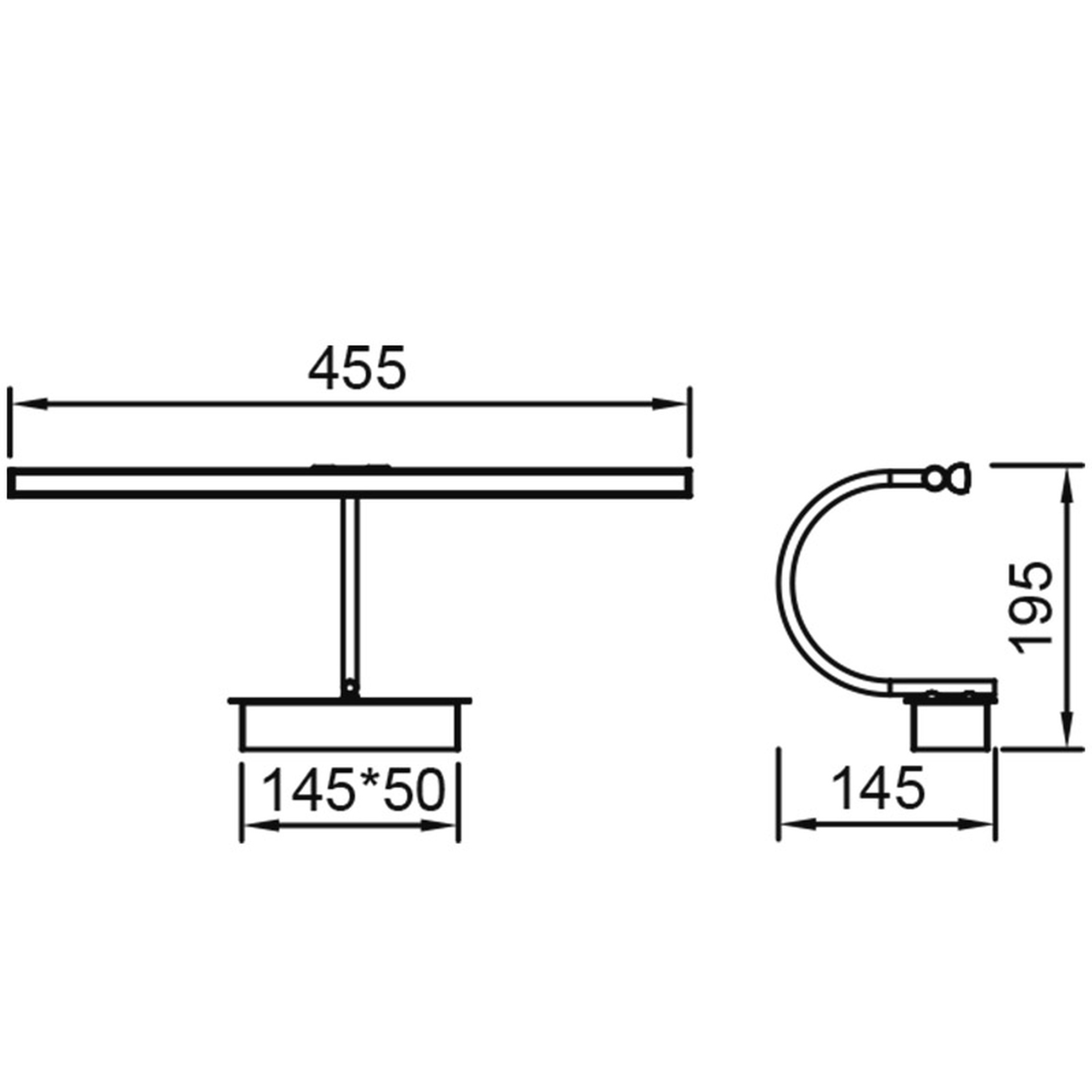 PARACURU * APLIQUE LED 8W - 3000K  CROMO