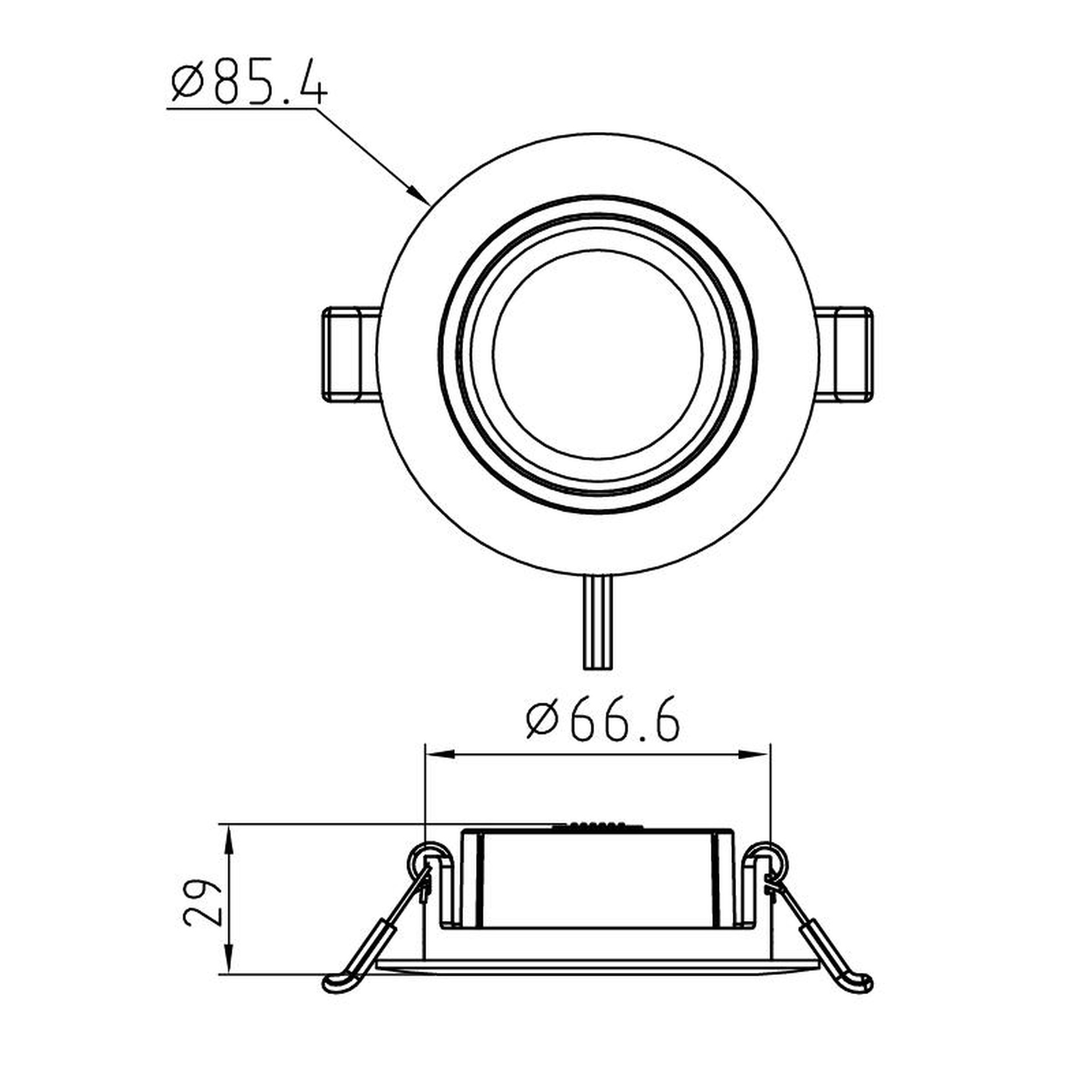 PANAMA * RECESSED LED CCT WHITE 6W