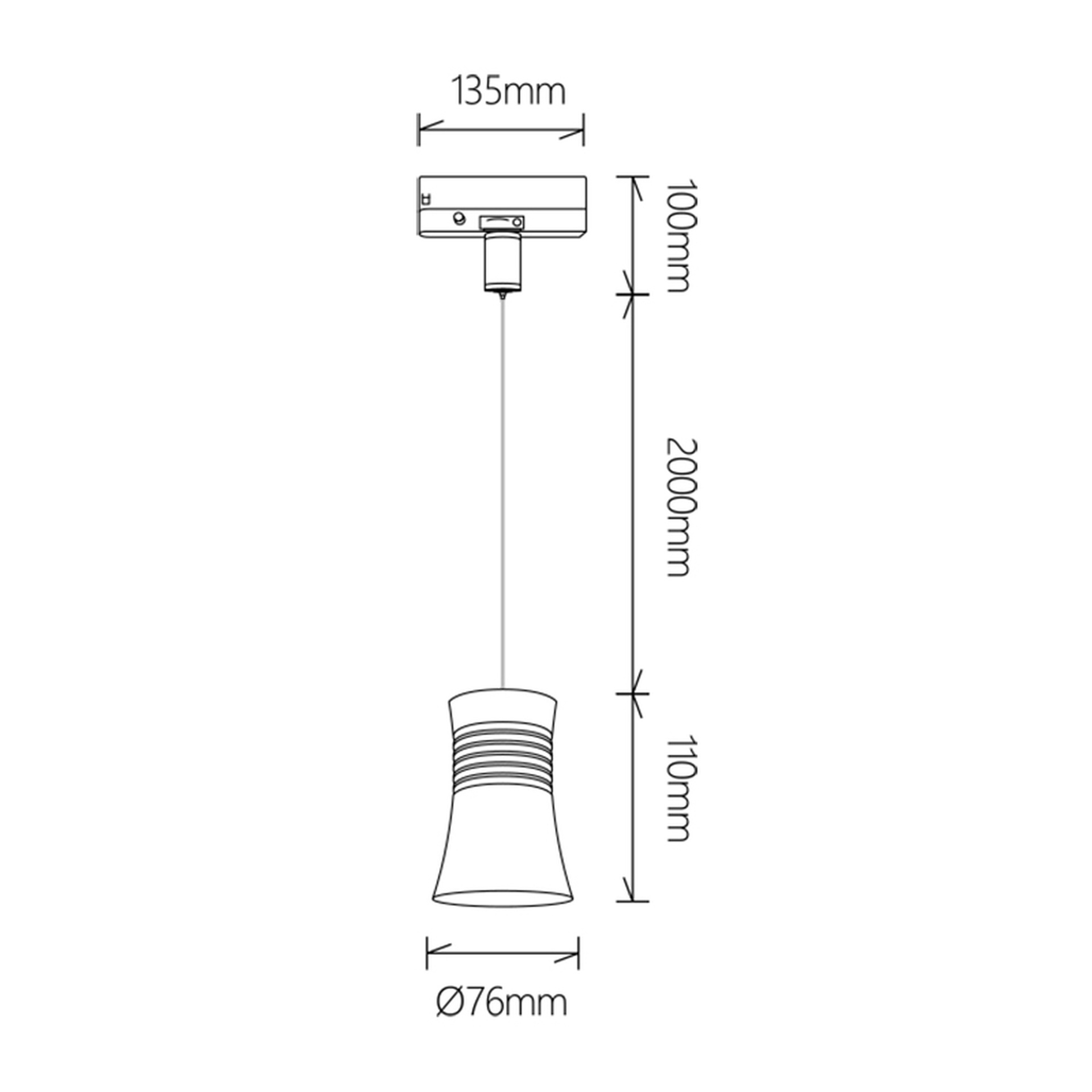 ***OFER/DES*** PAGODA * SOSPESO LED BINARIO TRIFASICO 12.5W 3000K NERO