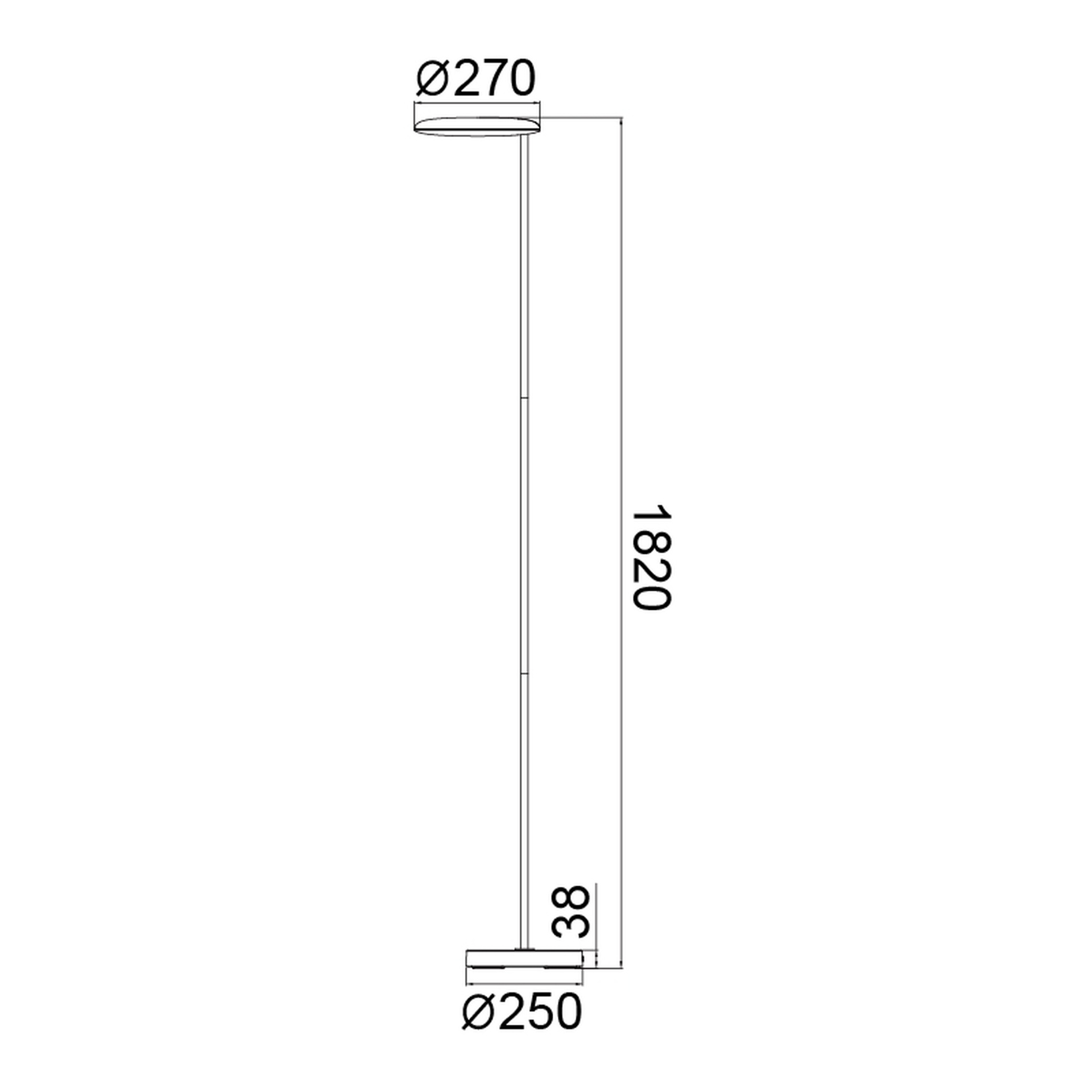 NASSAU * FLOOR LAMP 30W 3000K DIM BLACK