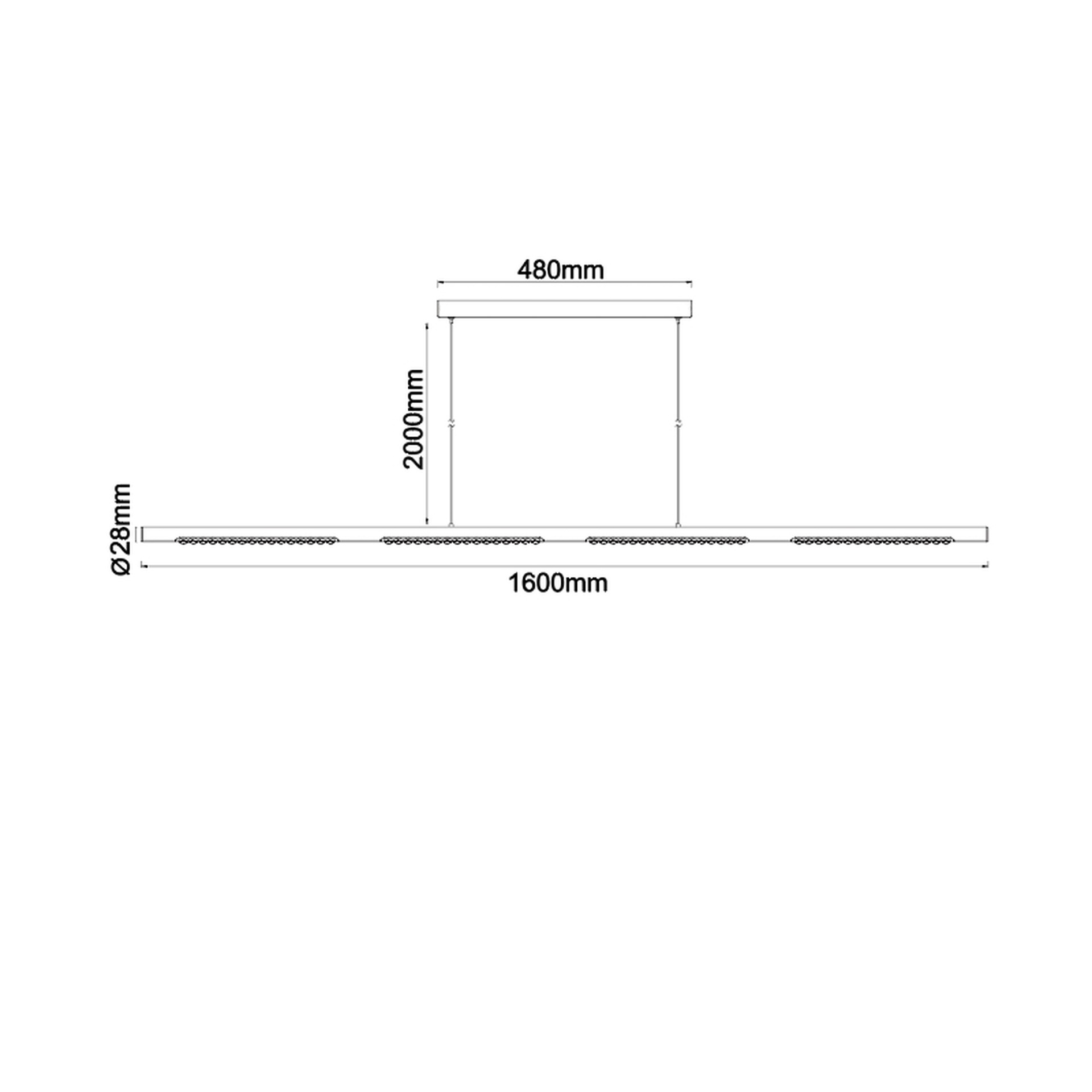 MECA * LÁMPARA LINEAL 38W 4000K BLANCA