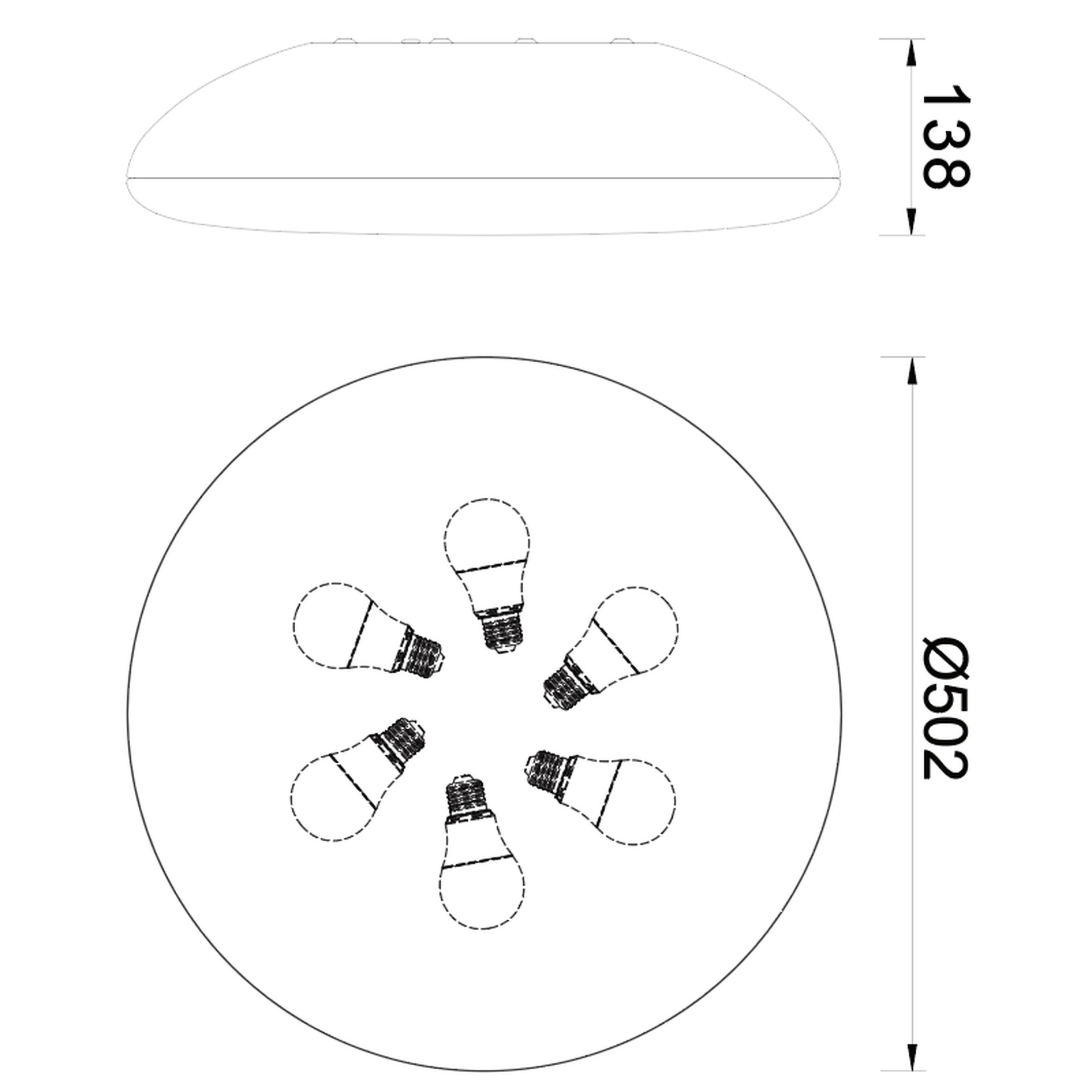 KAZZ * CEILING (LARGE)  LED GOLD