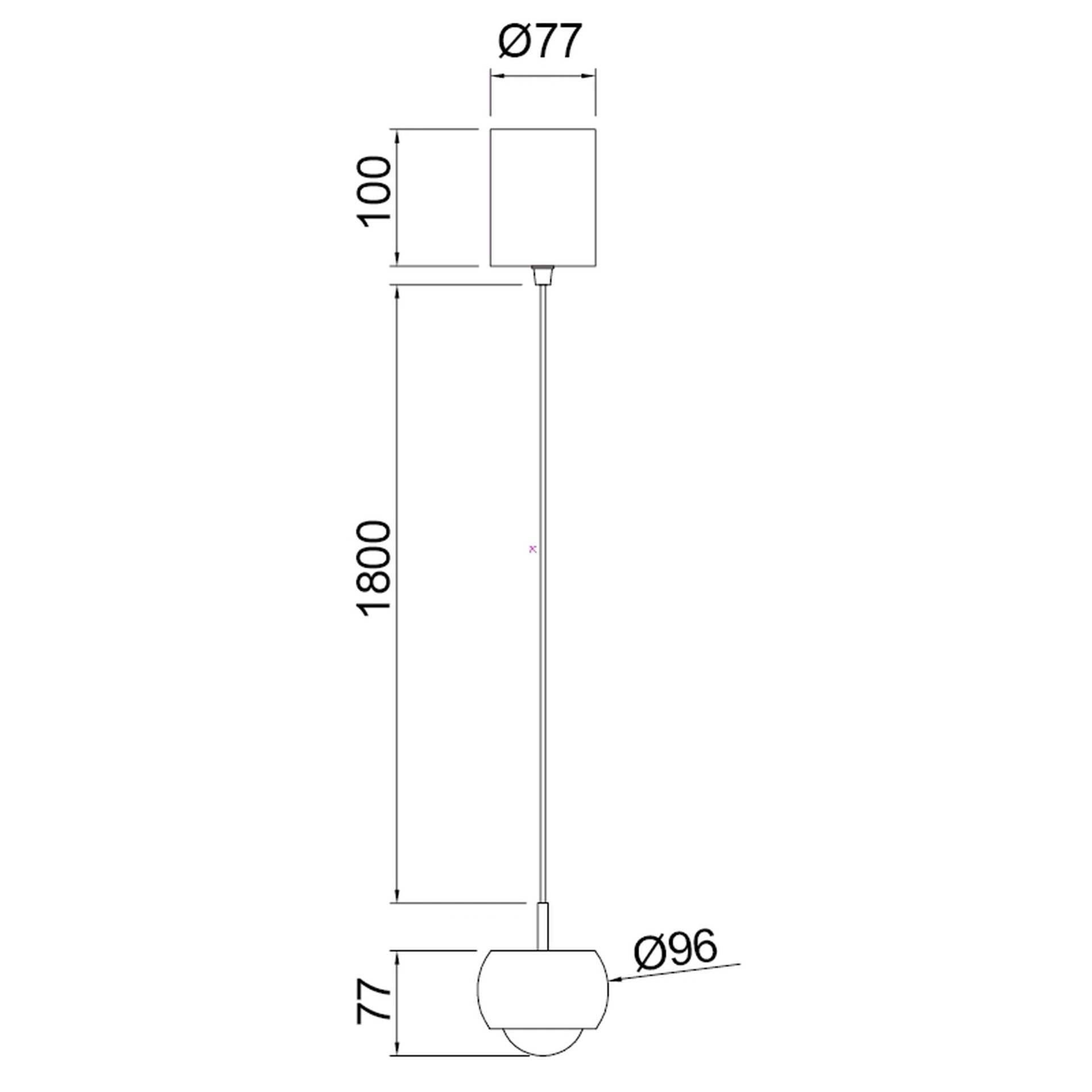 ROLLER * LED PENDANT 1L - WHITE