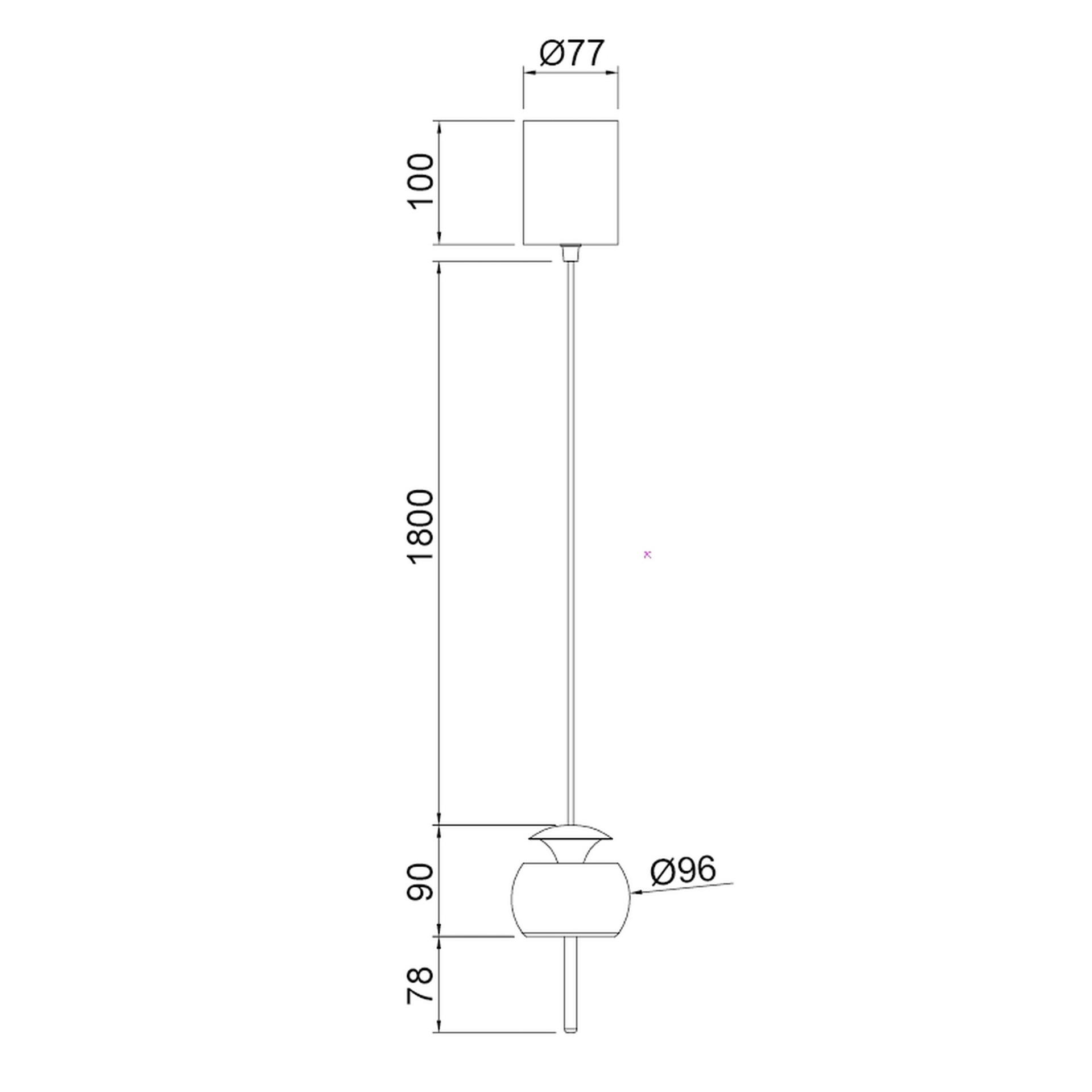 ROLLER * LED PENDANT 1L - BLACK CHROME