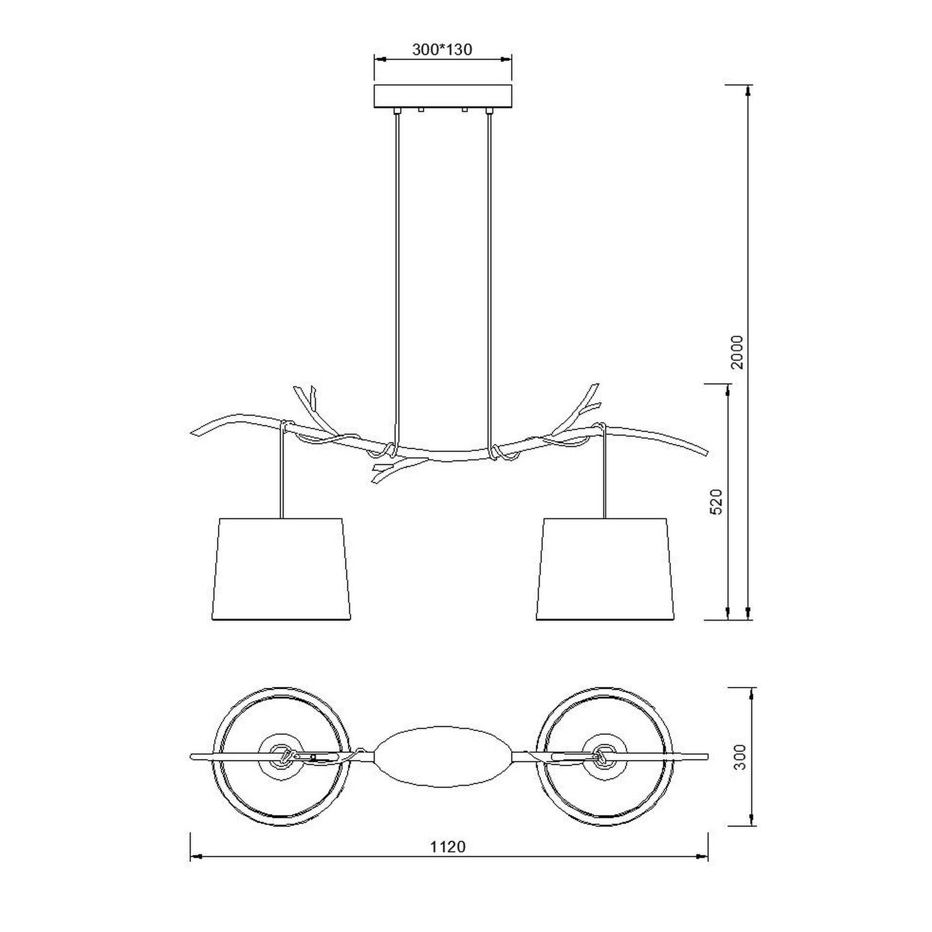 LAMPE DE LIGNE SABINA * 2L