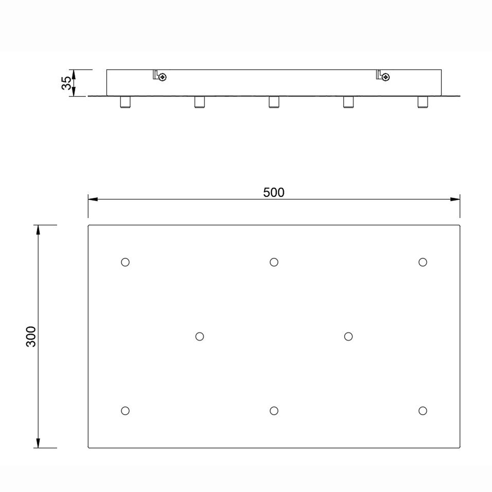 TONIC * RECTANGLE BASE - SANDY BLACK -  50 x 30 CM