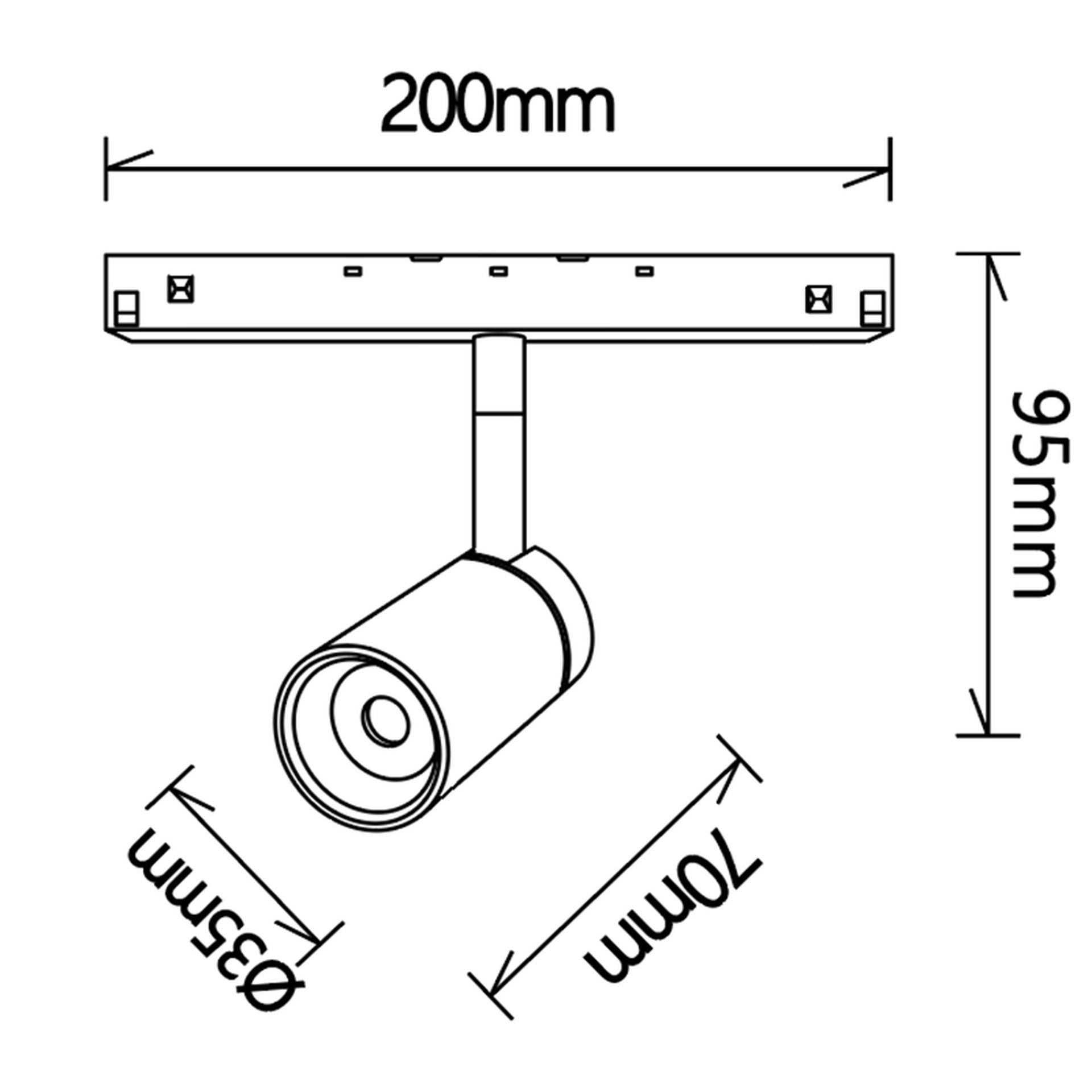 MAGNETO * SPOT 5W BLACK 3000K TRIAC