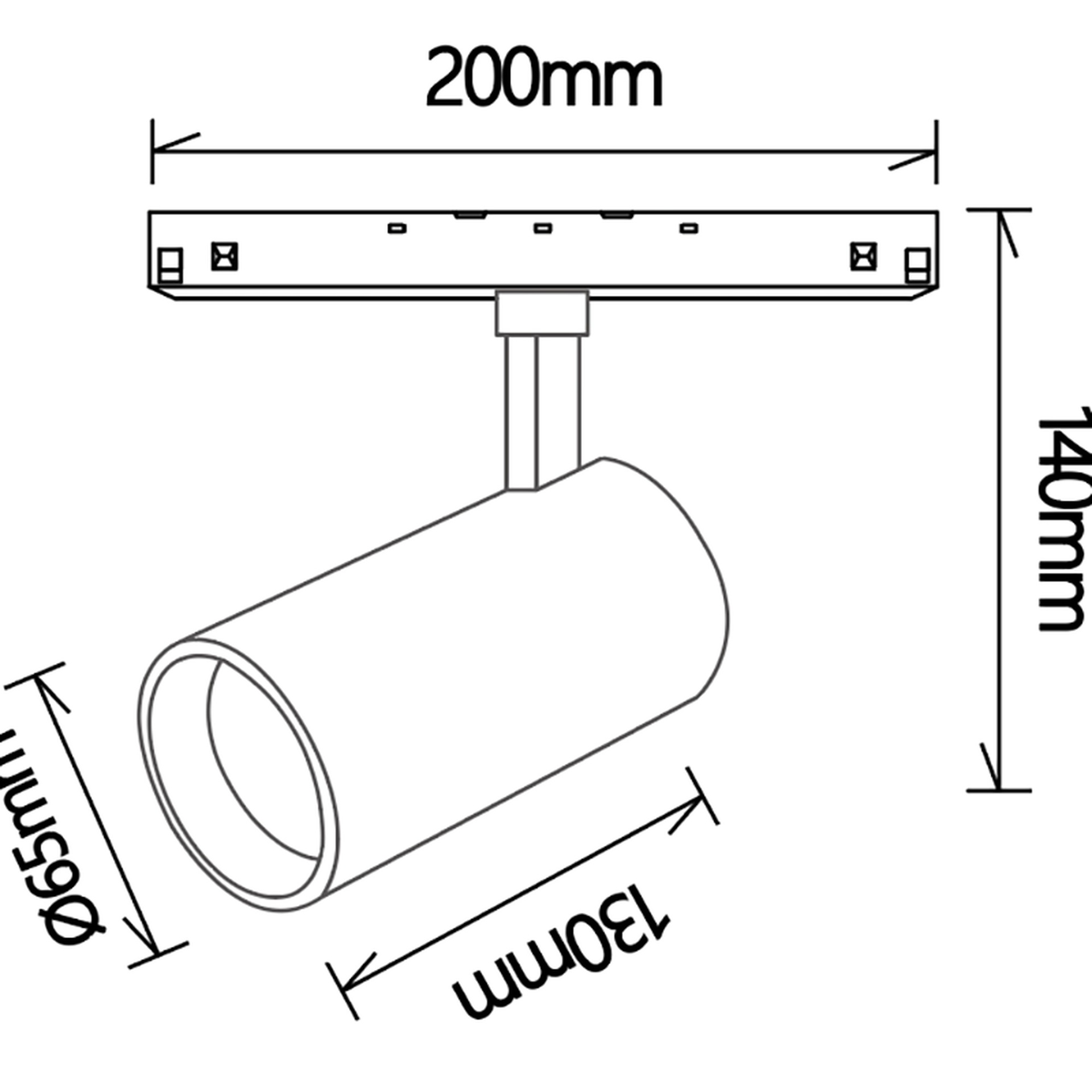 Luminarias Magneto · Magneto 48V · Black