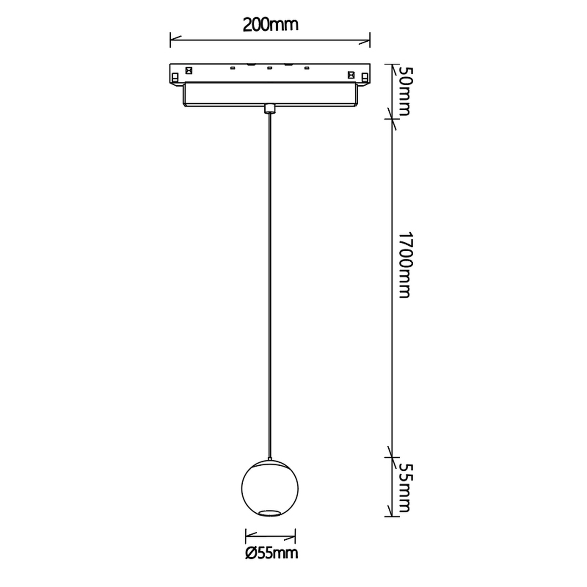 MAGNETO* SOSPESO PALLA 7W NERO/ORO 2700K TRIAC