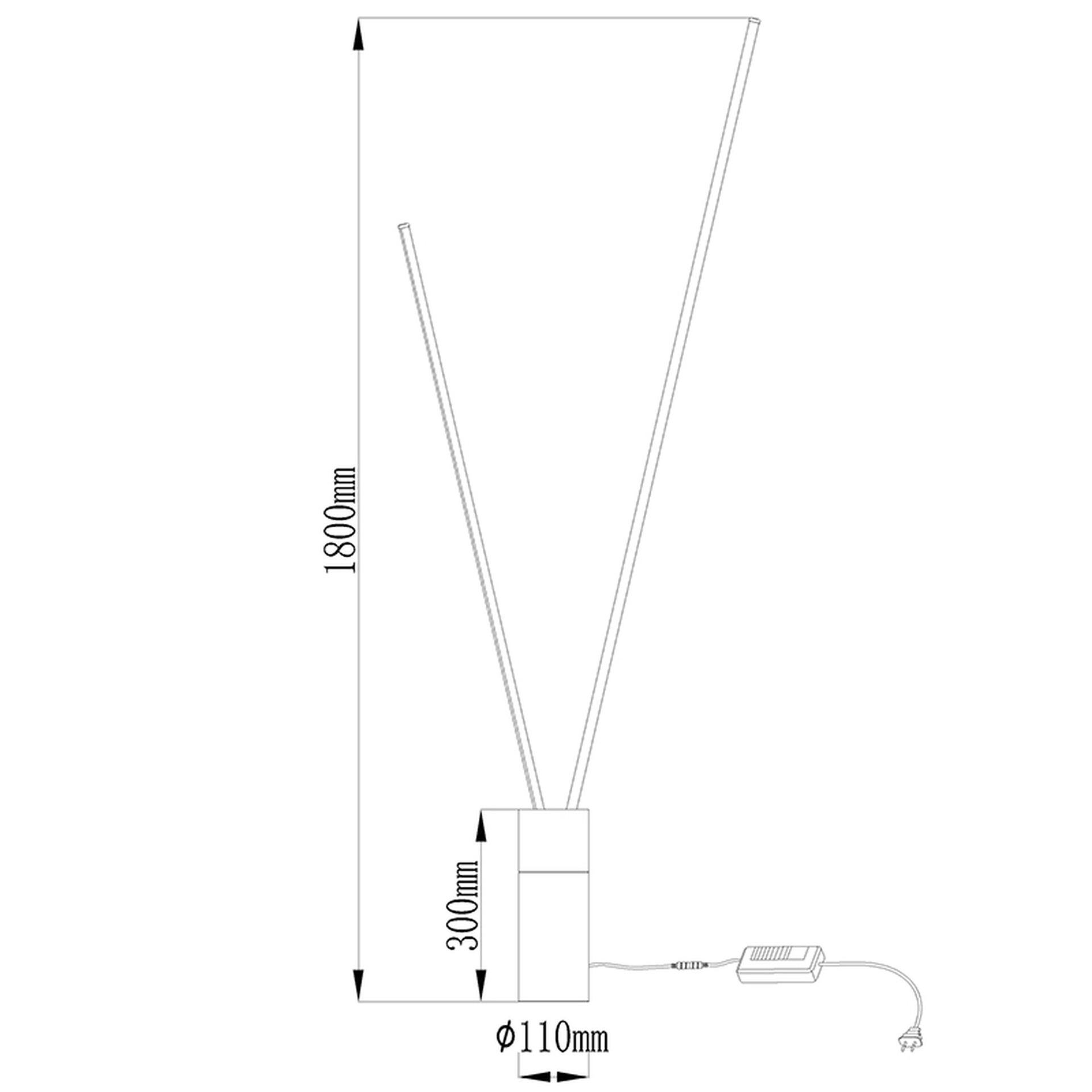 VERTICAL * PIANTANA LED BIANCO