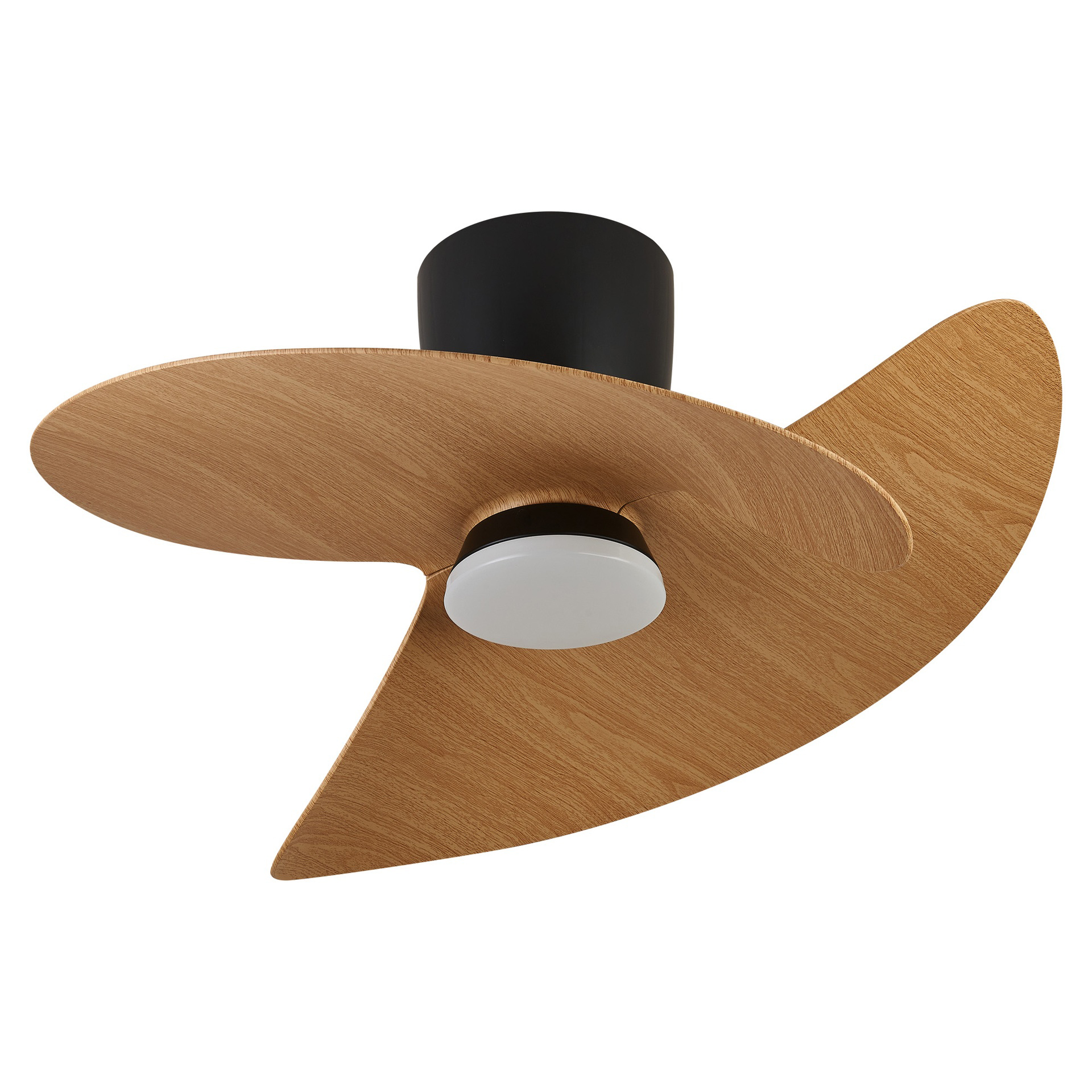 Ona · Ventilateur de plafond avec éclairage · Noir / Bois