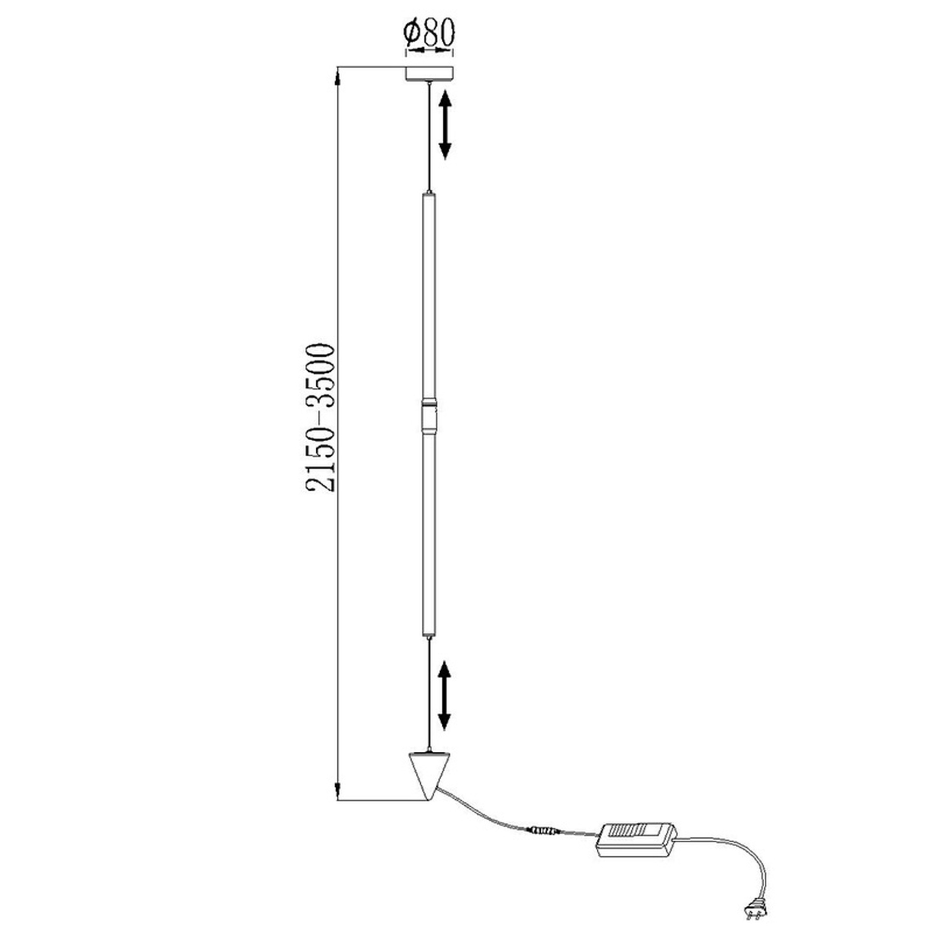 VERTICAL * PIANTANA LED BIANCO