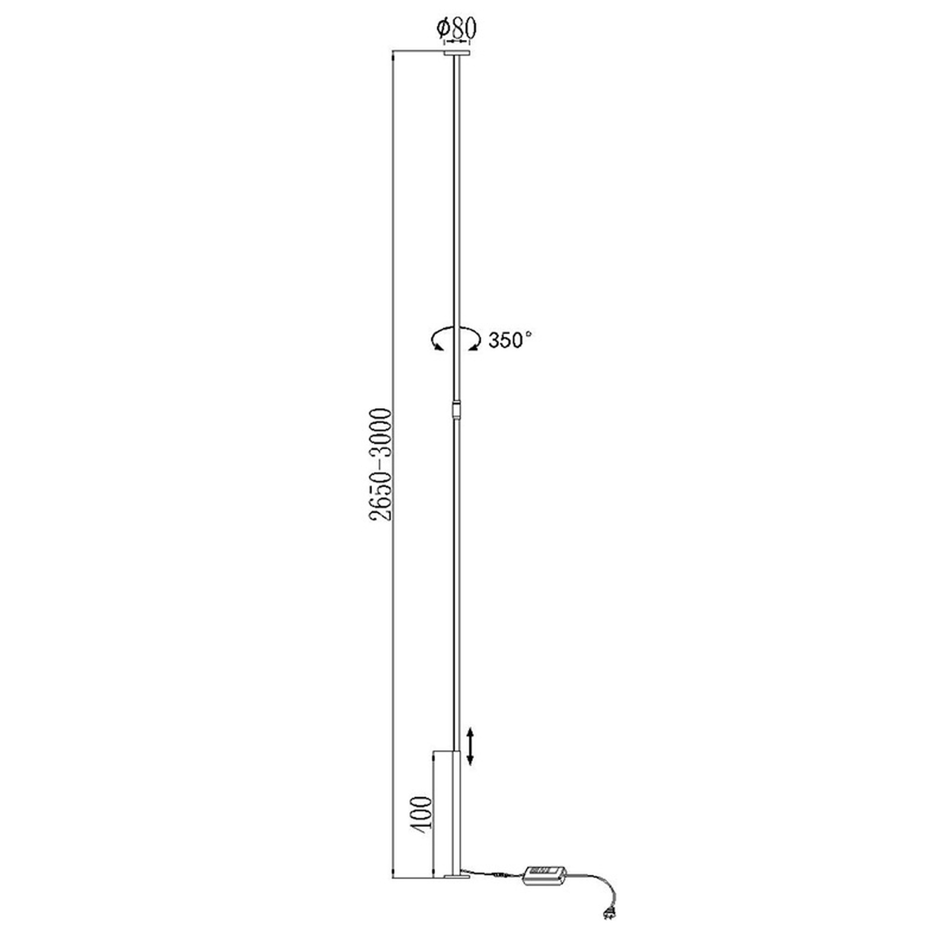 VERTICAL * PIANTANA LED BIANCO