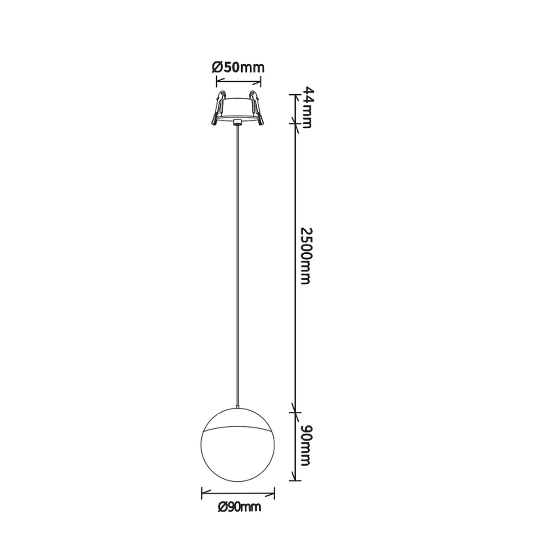 KILDA * SOSPESO LED 10W 3000K INCASSATO BIANCO