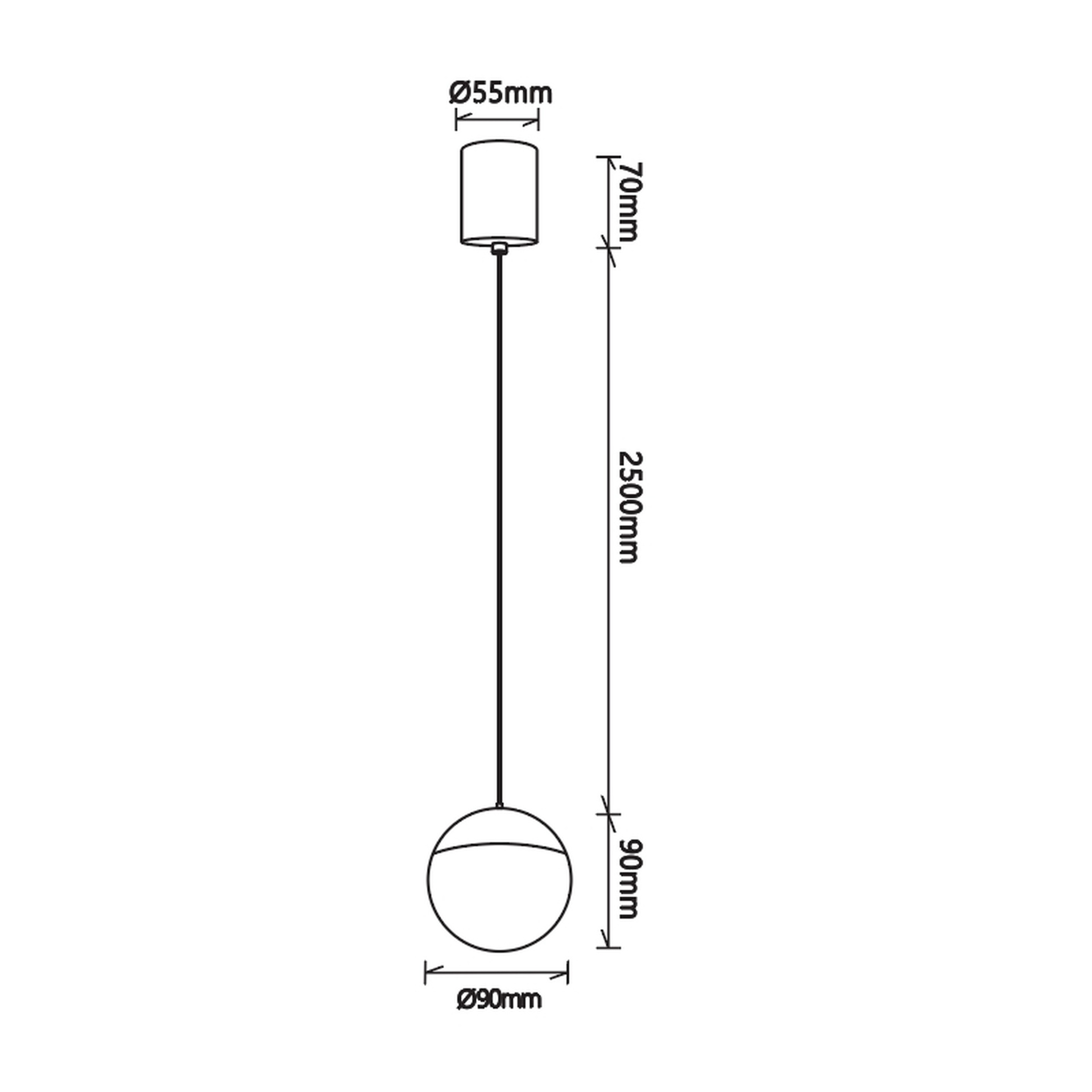 KILDA * LED PENDANT 10W 3000K SUPERFICIE BLACK