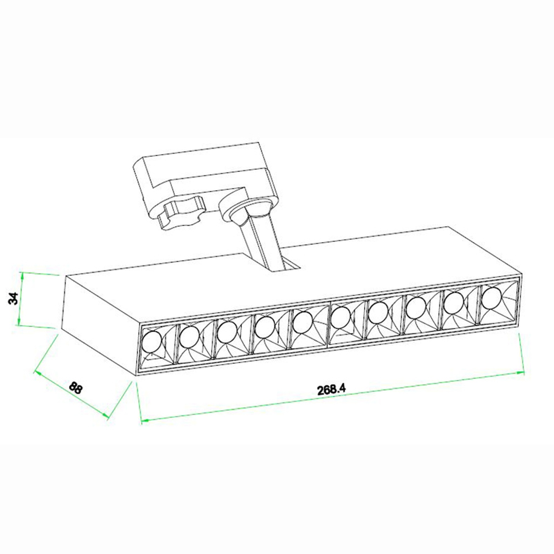 ITACA * LINER SPOT TRACK  BLACK 30W  3000K