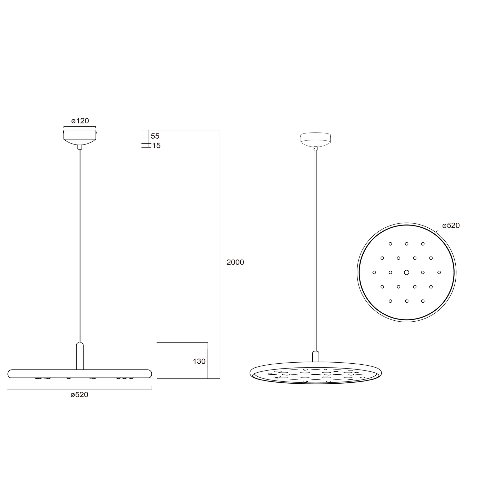 ACUSTIC * Lampada LED LED 20W - Marrone Dimmerabile TRIAC