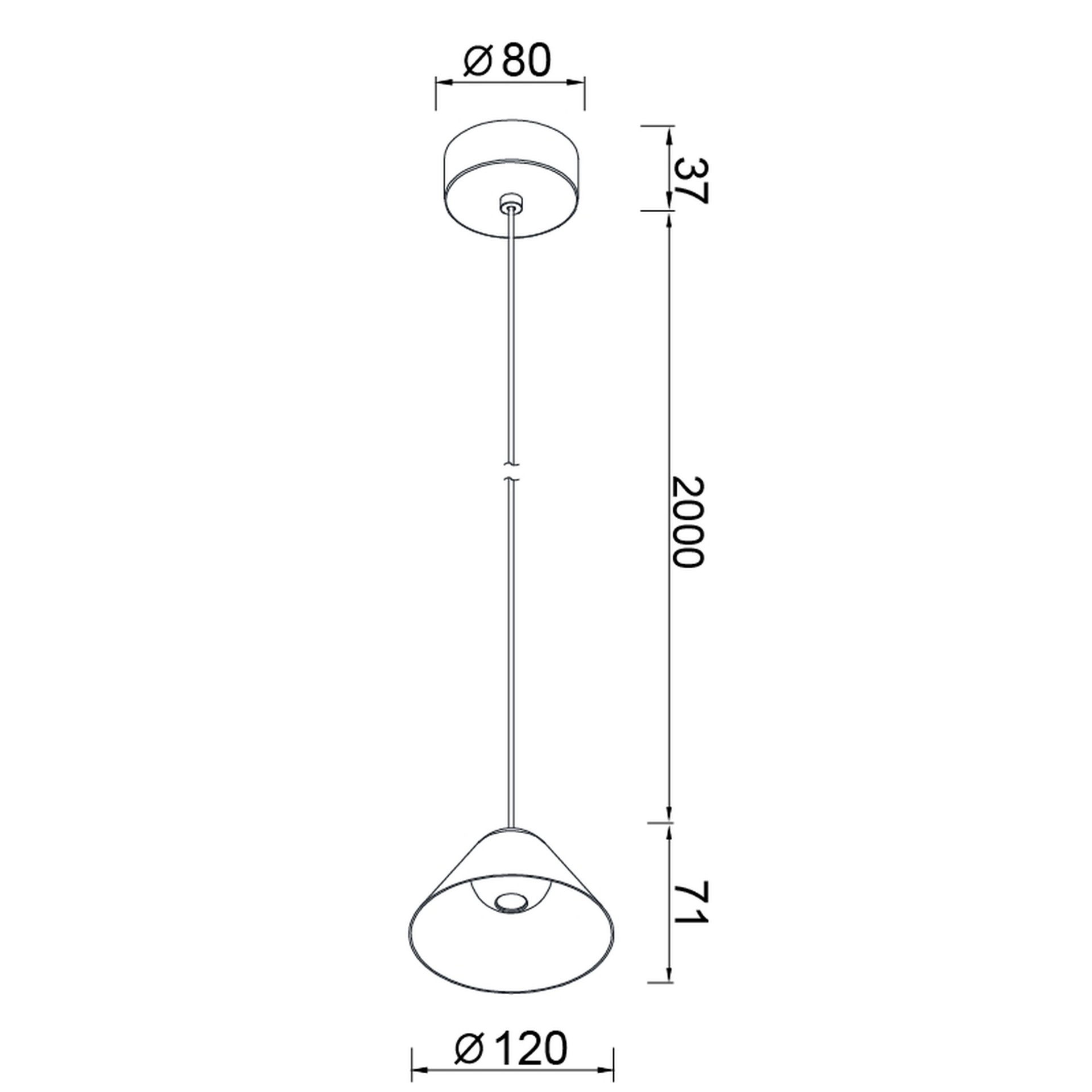 GRUISSAN * SOSPESO LED 5W 3000K NERO