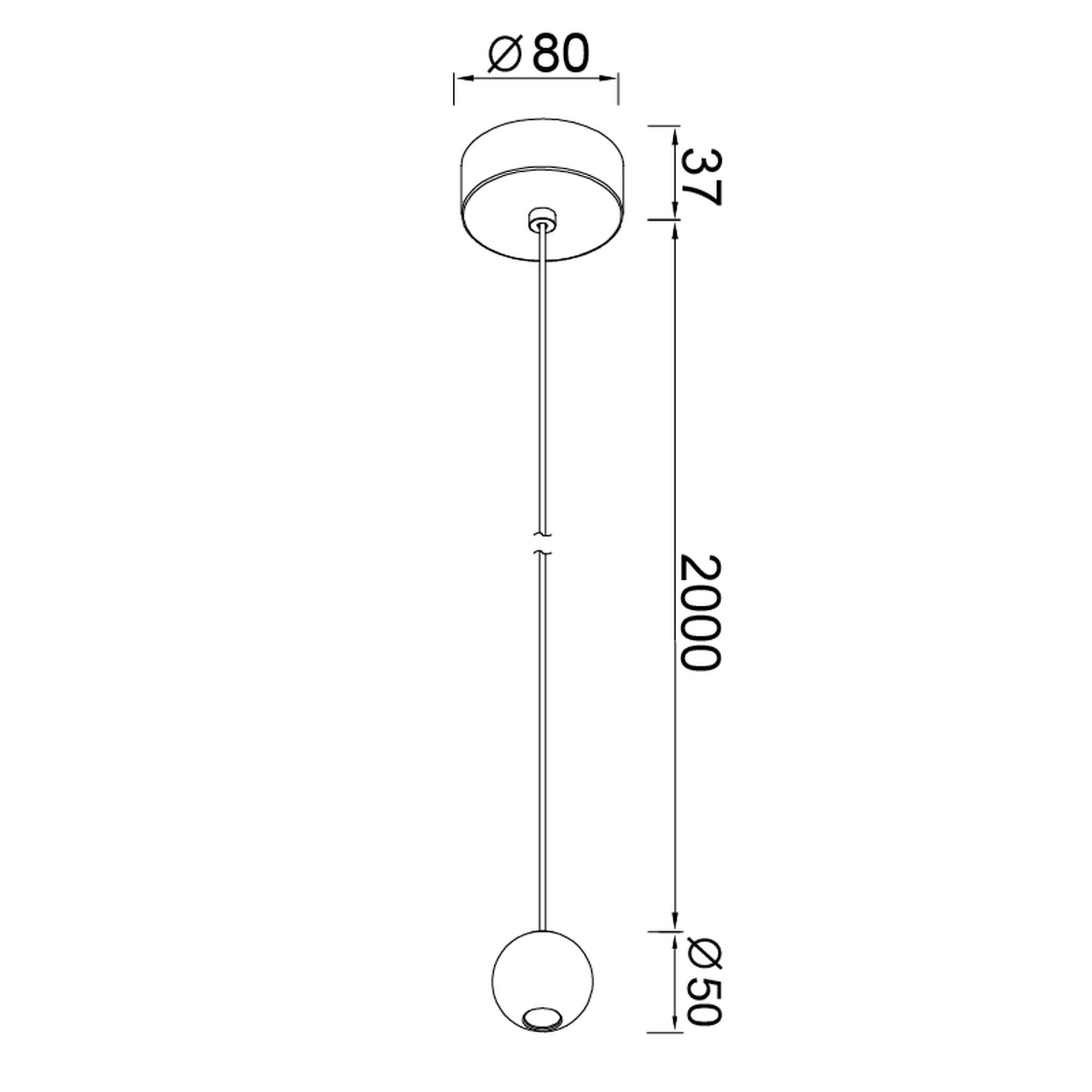 GRUISSAN * COLGANTE LED 5W 3000K NEGRO