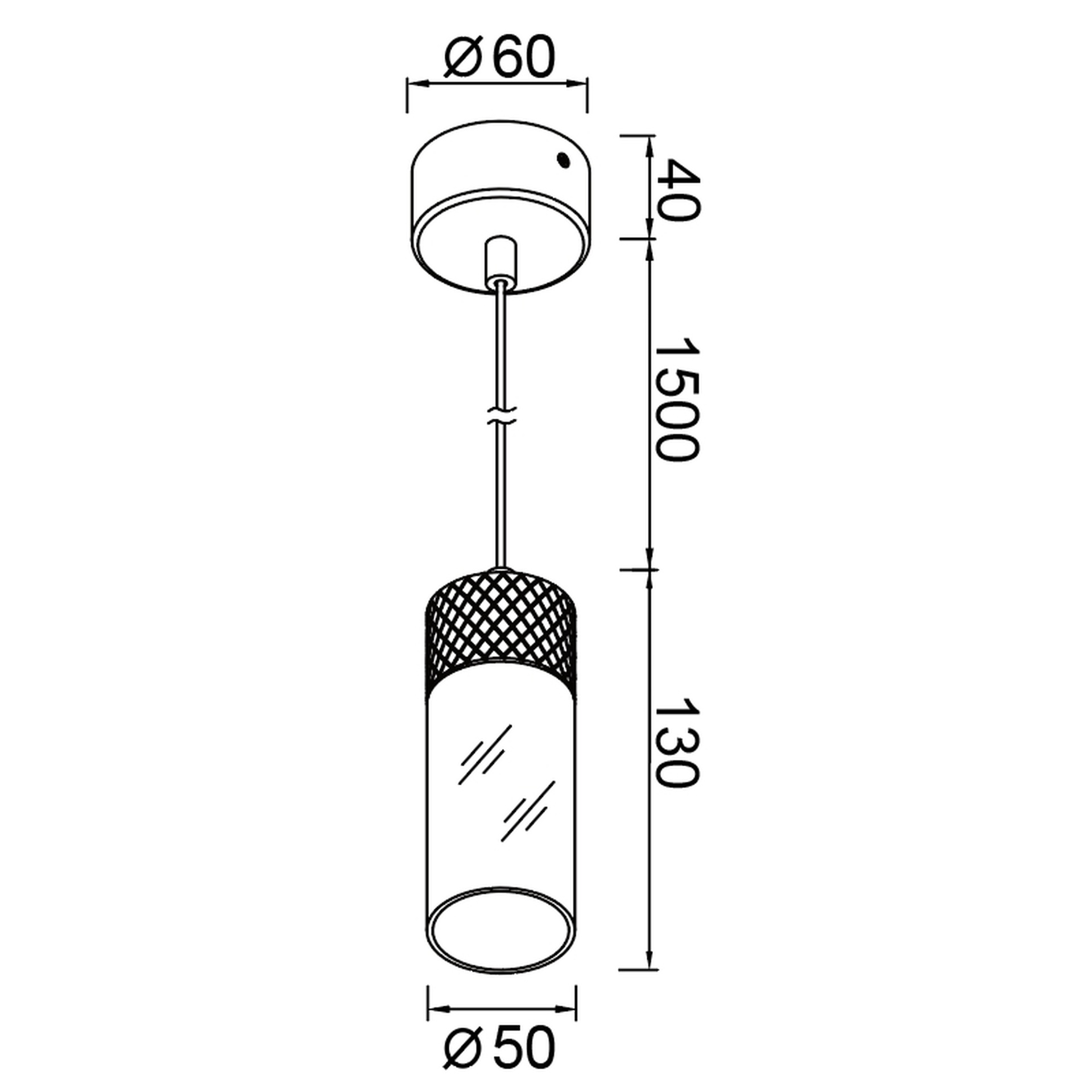 GRUISSAN * PENDANT SPOT LED 5W 3000K  BLACK