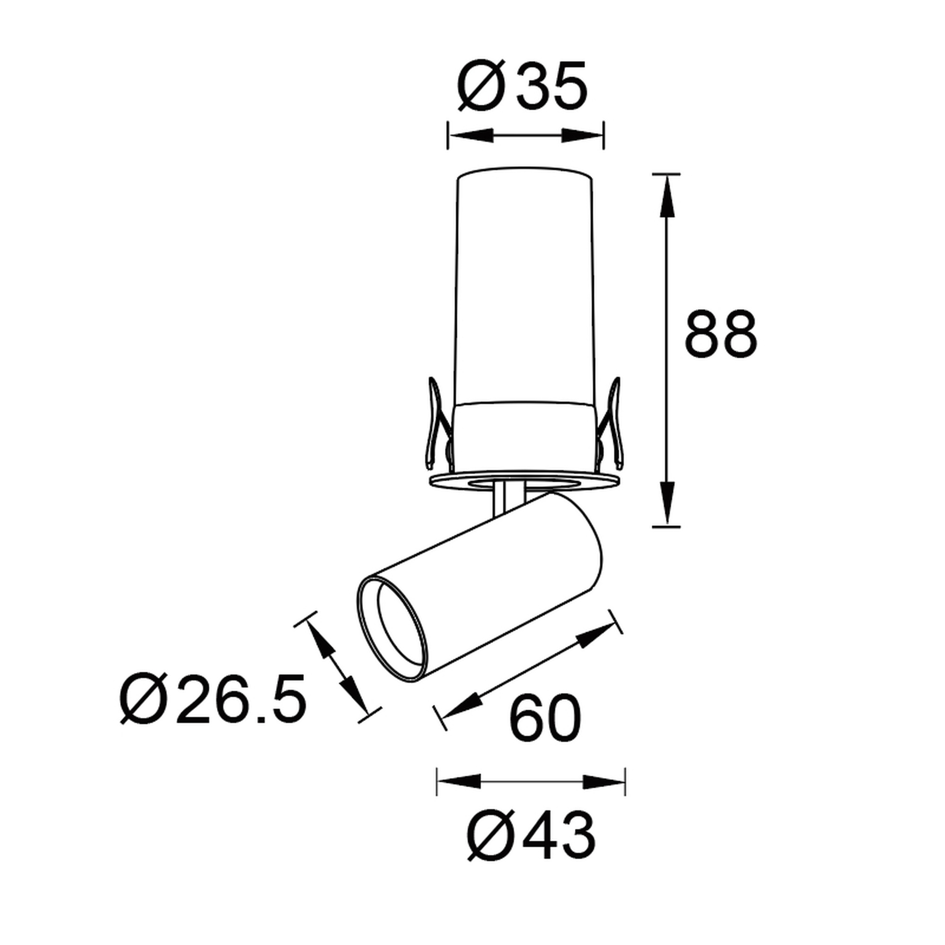 GARDA Mini * FARETTO DA INCASSO 5W 4000K BIANCO