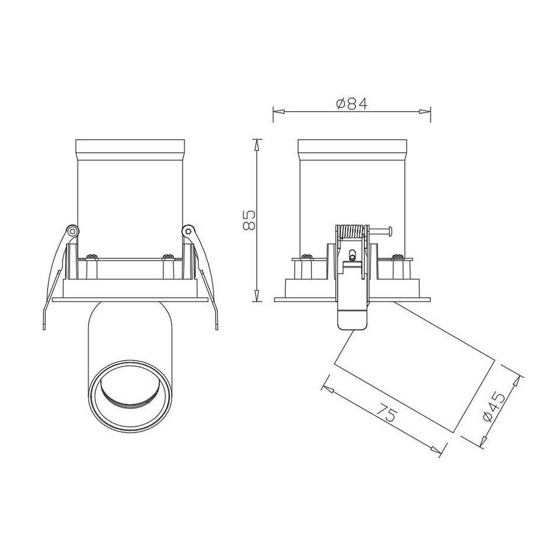 GARDA * COB LED RECESSED (Basculante)  WHITE 7W - 2700K