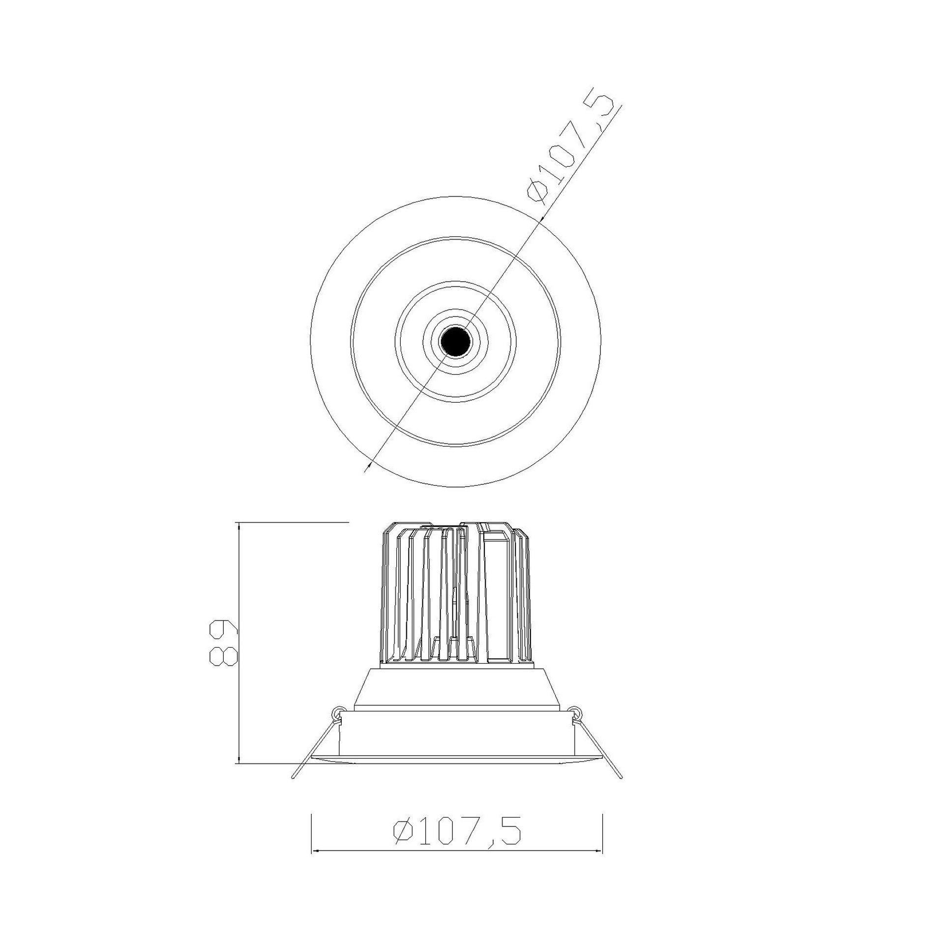 ***DES*** FORMENTERA * COB LED RECESSED (Basculante)  12W - 3000K