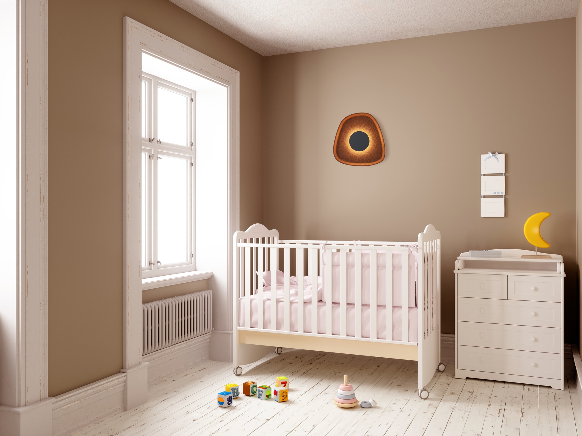 ACUSTIC * LED Wall Light 5W - 26 cm - Brown