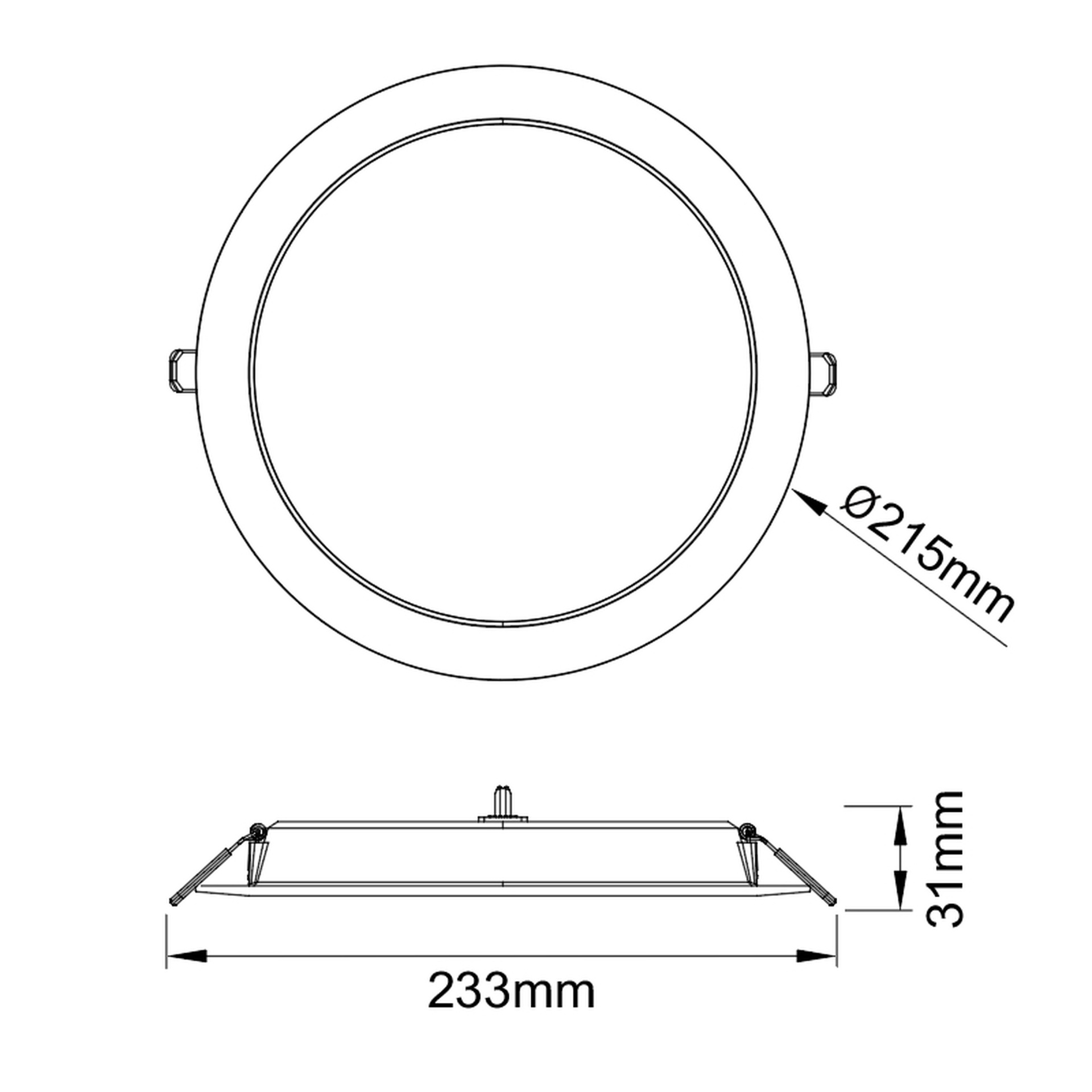 EILAT * SPOT RECESSED LED CCT 18W WHITE