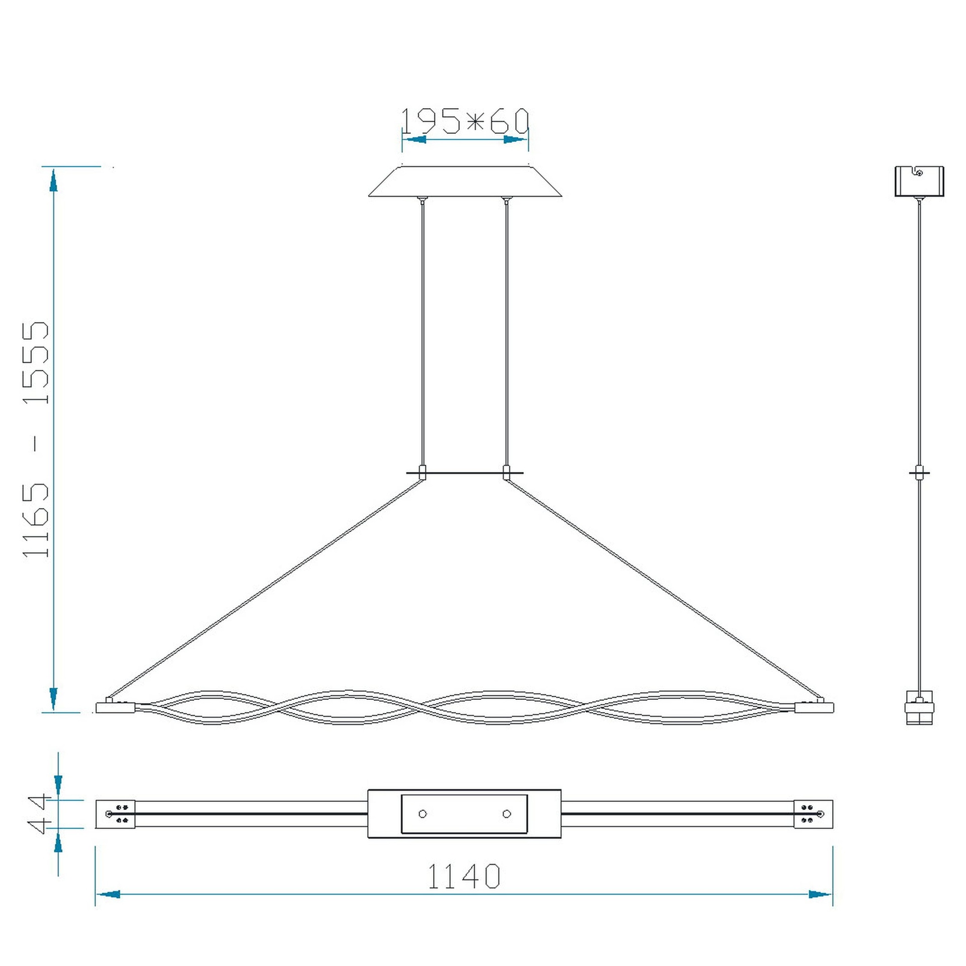 ***OFER/DES***  SAHARA FORJA * PENDANT 36W 2800K (30-150 CM) 