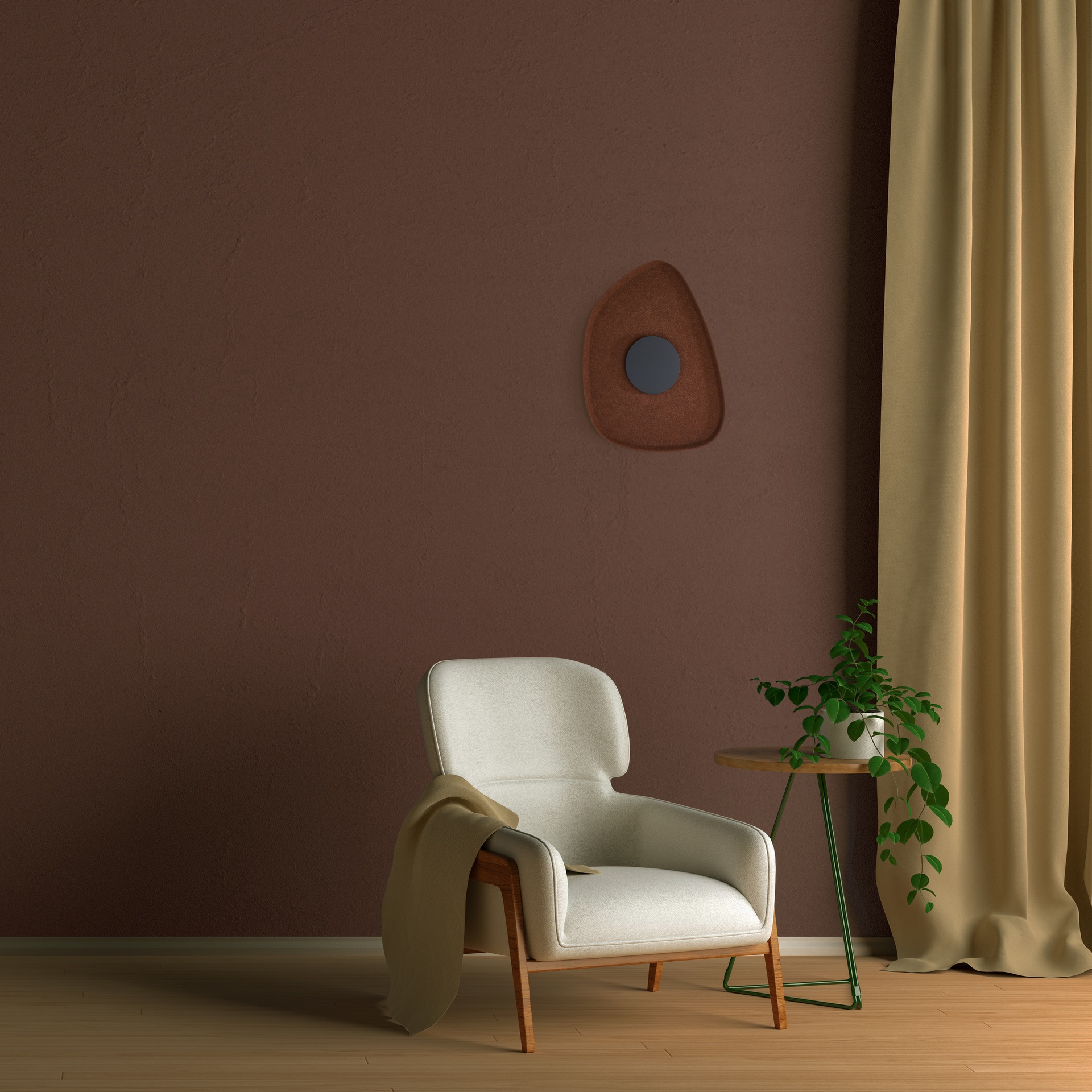 ACUSTIC * LED Wall Light 5W - 30 cm - Brown