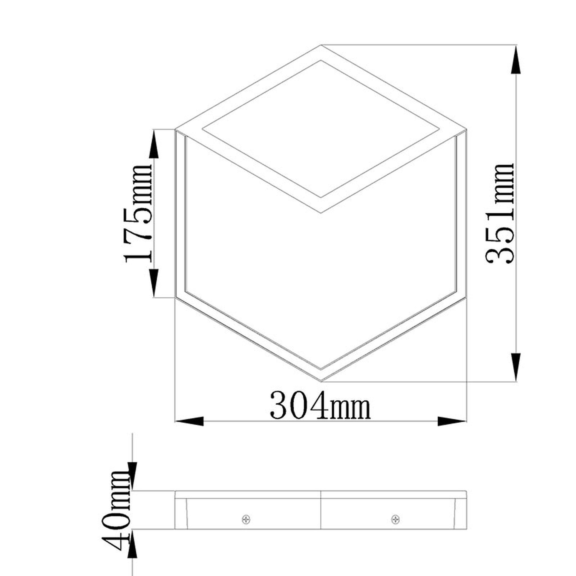 ***OFFRE/DESCRIPTION*** KUBICK * APPLIQUE/PLAFOND LED NOIR 26W DIM 3000K